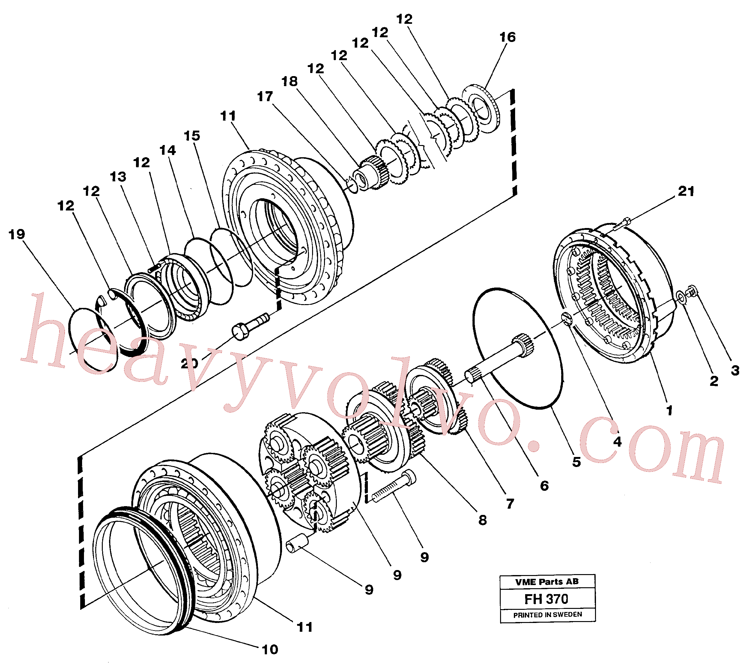 Volvo Assembly VOE11706910 Sun gear for sale