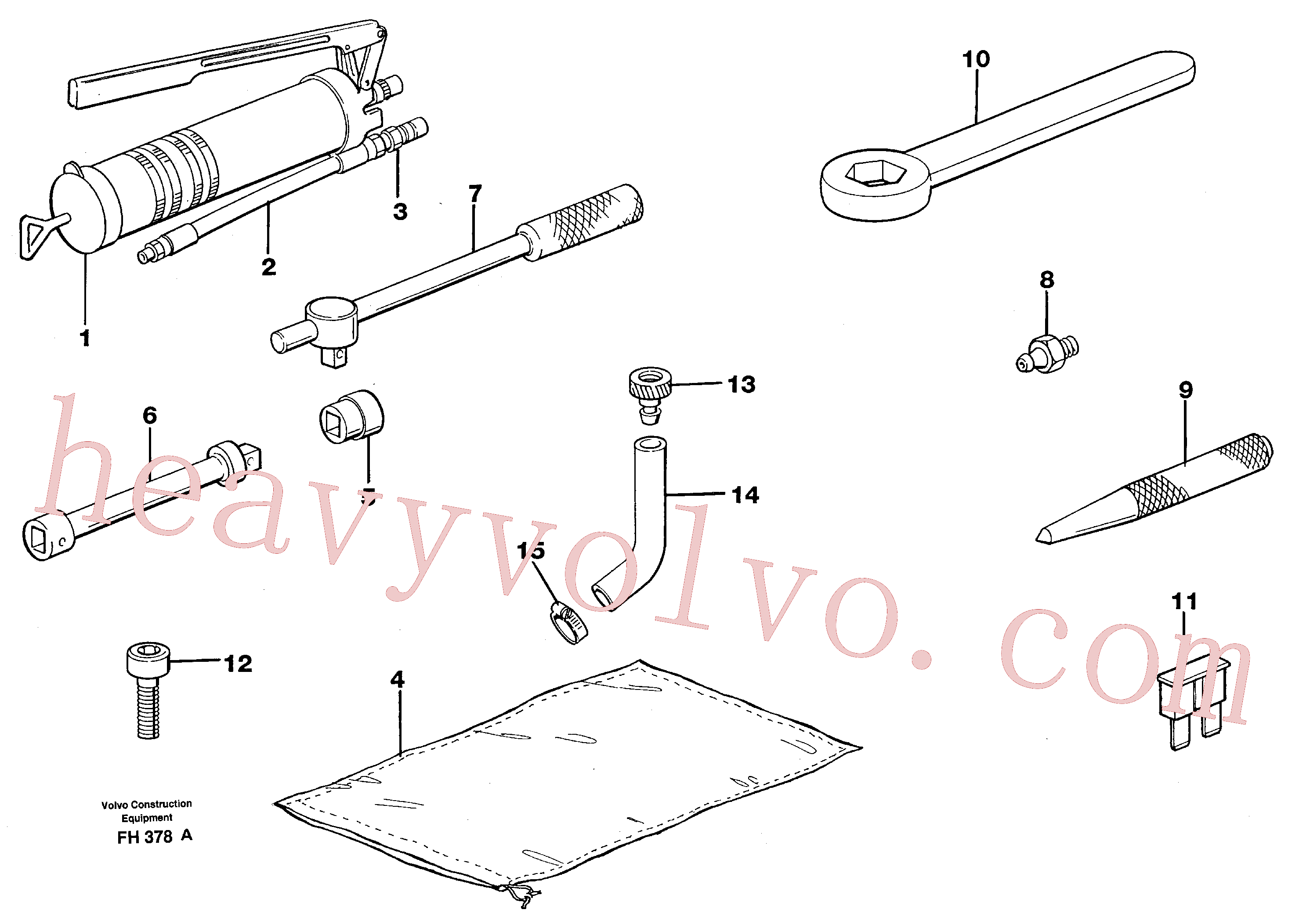 Volvo excavator part VOE14027278 Combined spanner for sale