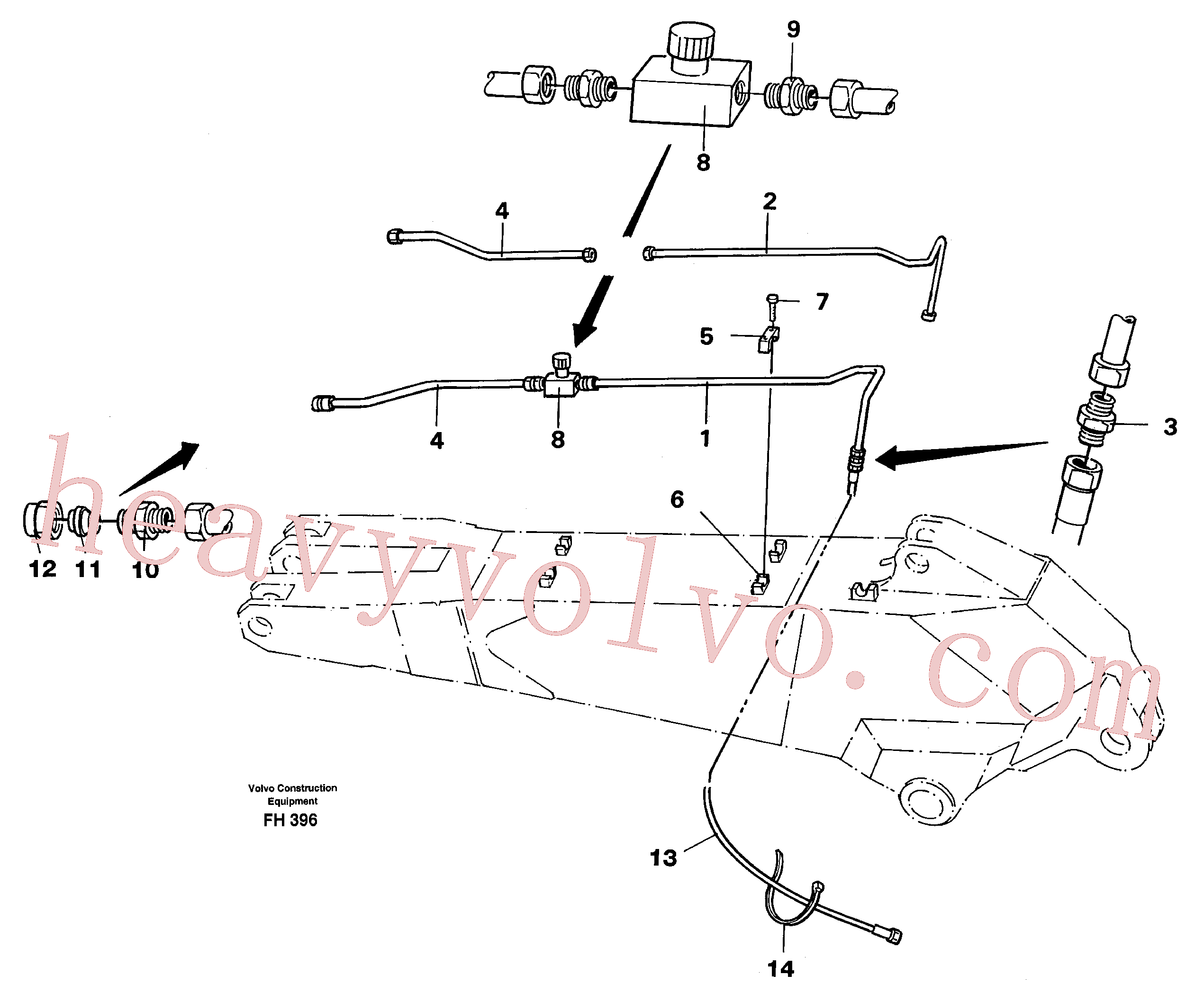 VOE14263527 S Bkt/grab Atch for Volvo Excavator Parts