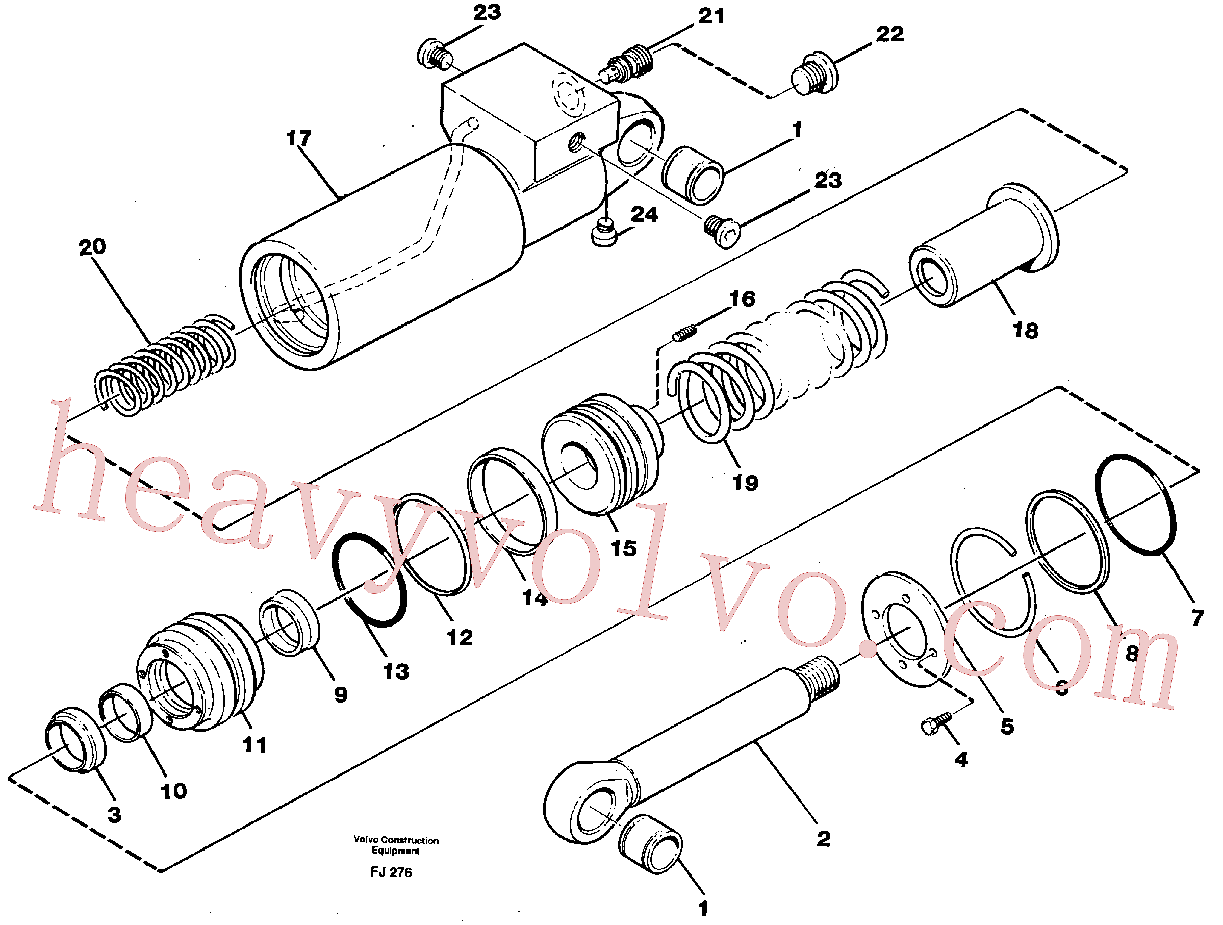 VOE14236076 Compression spring for Volvo Excavator spare