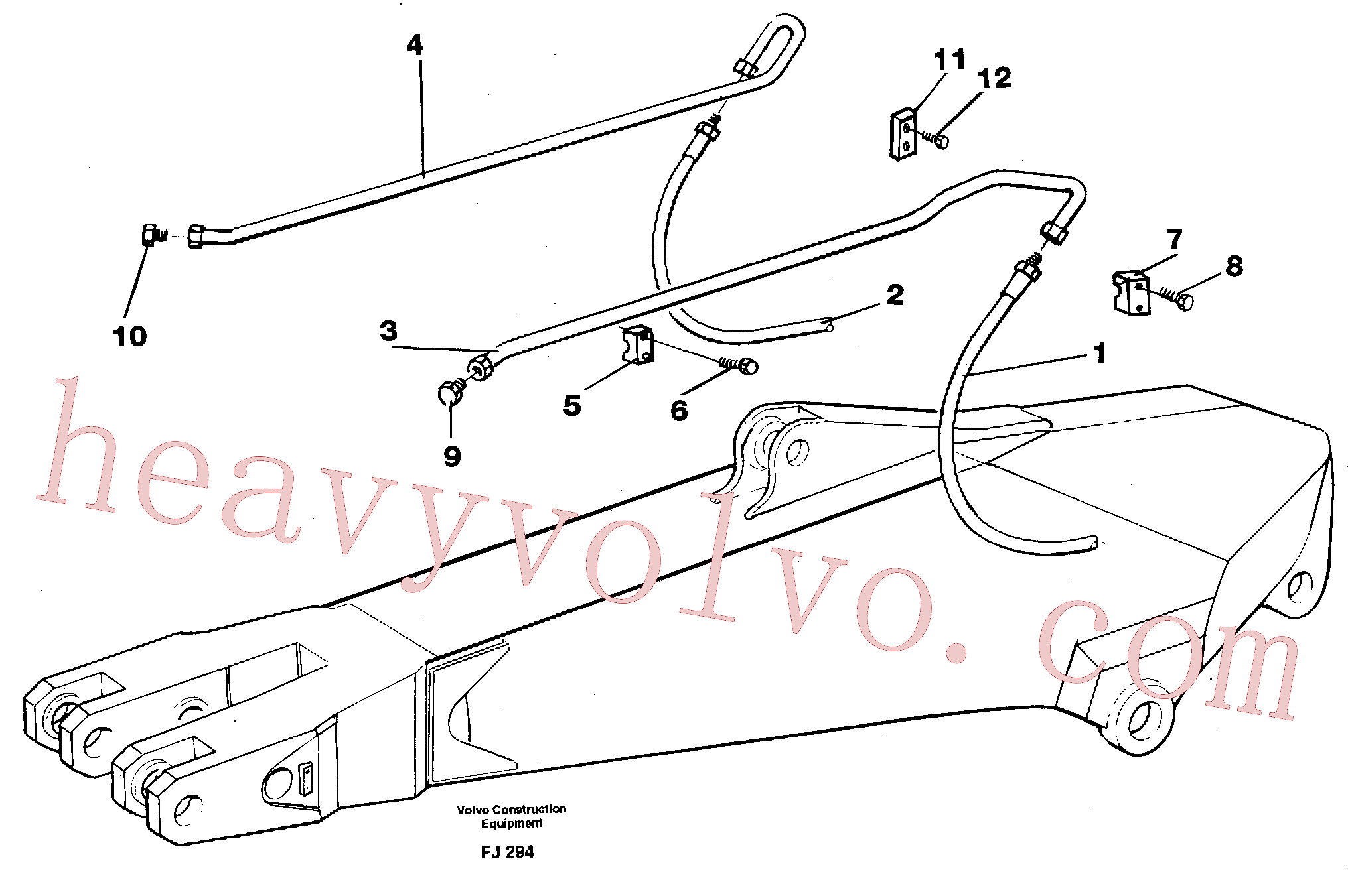 VOE14254444 Tube Assembly for Volvo Excavator Parts