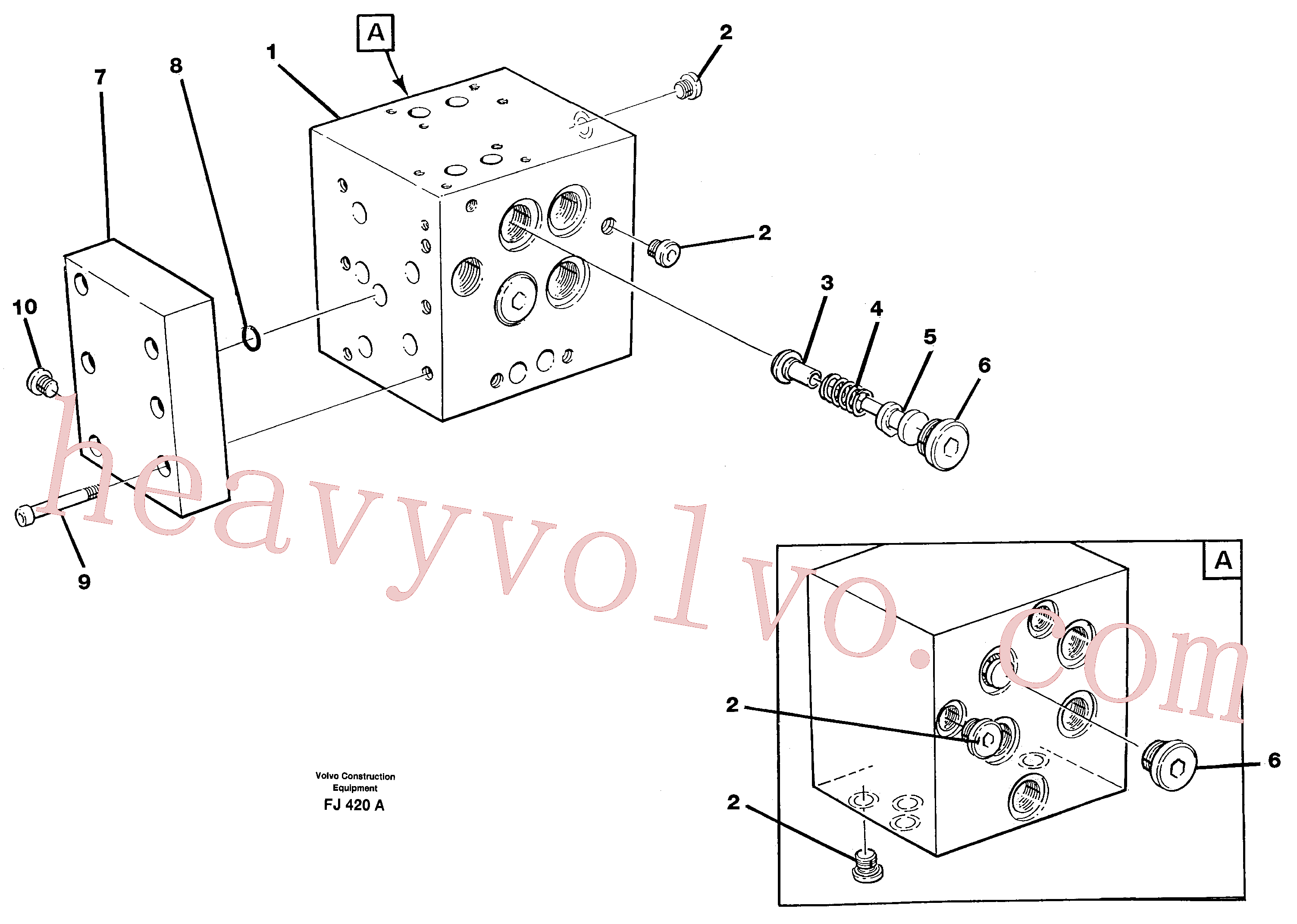 VOE14253214 Valve guide for Volvo Excavator Parts