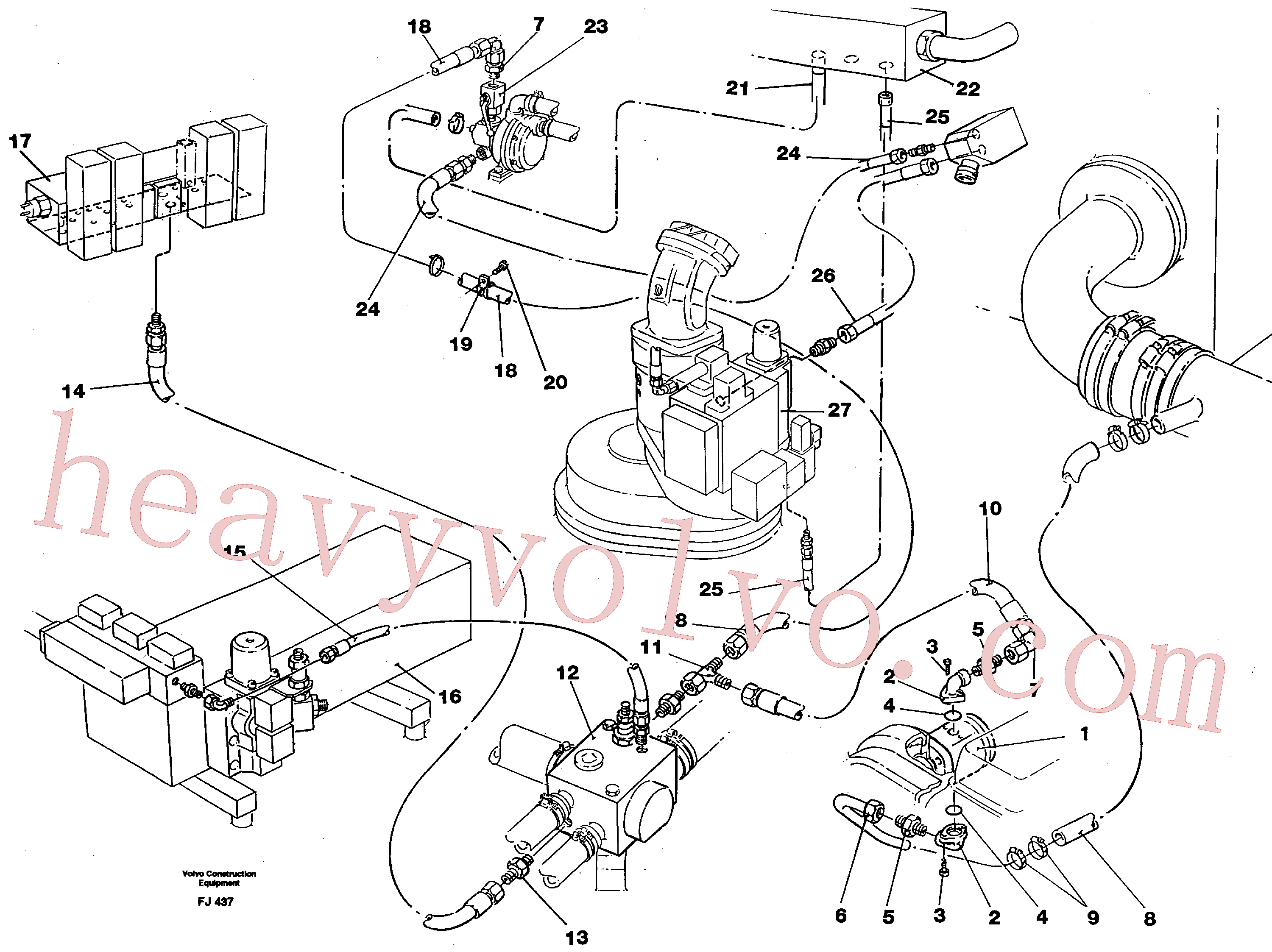 China Made VOE14250568 Suction pipe parts for Volvo Excavator