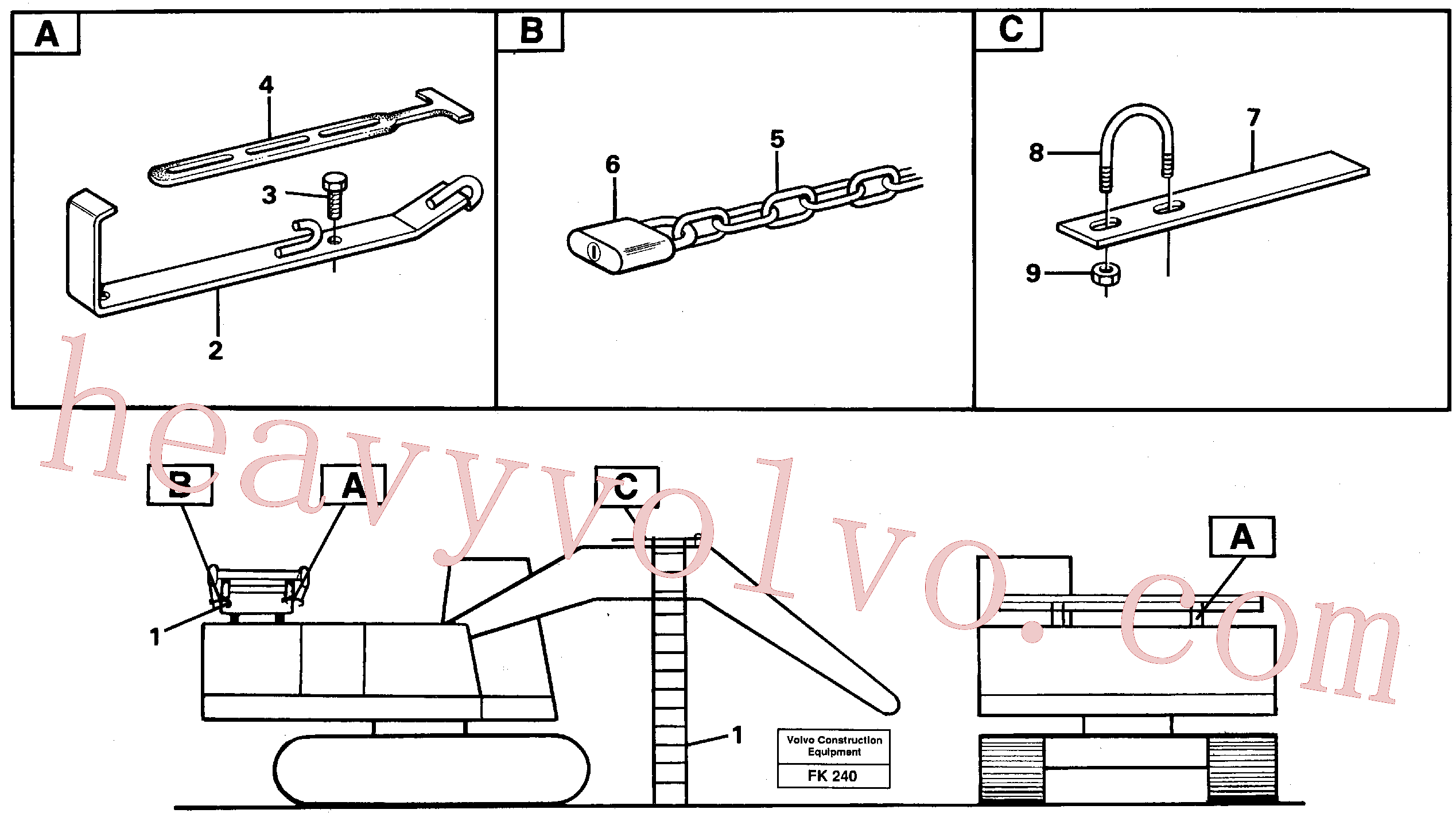 Volvo VOE14230260 Attaching plate aftermarket part for sale