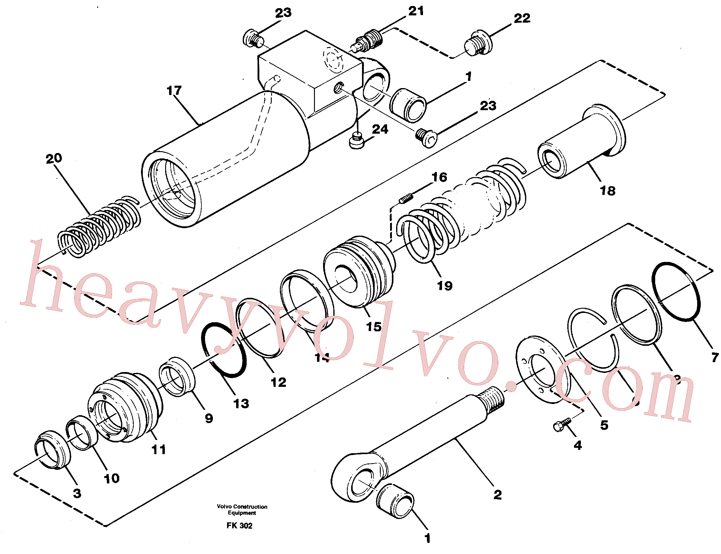 VOE14236076 Compression spring for Volvo Excavator spare