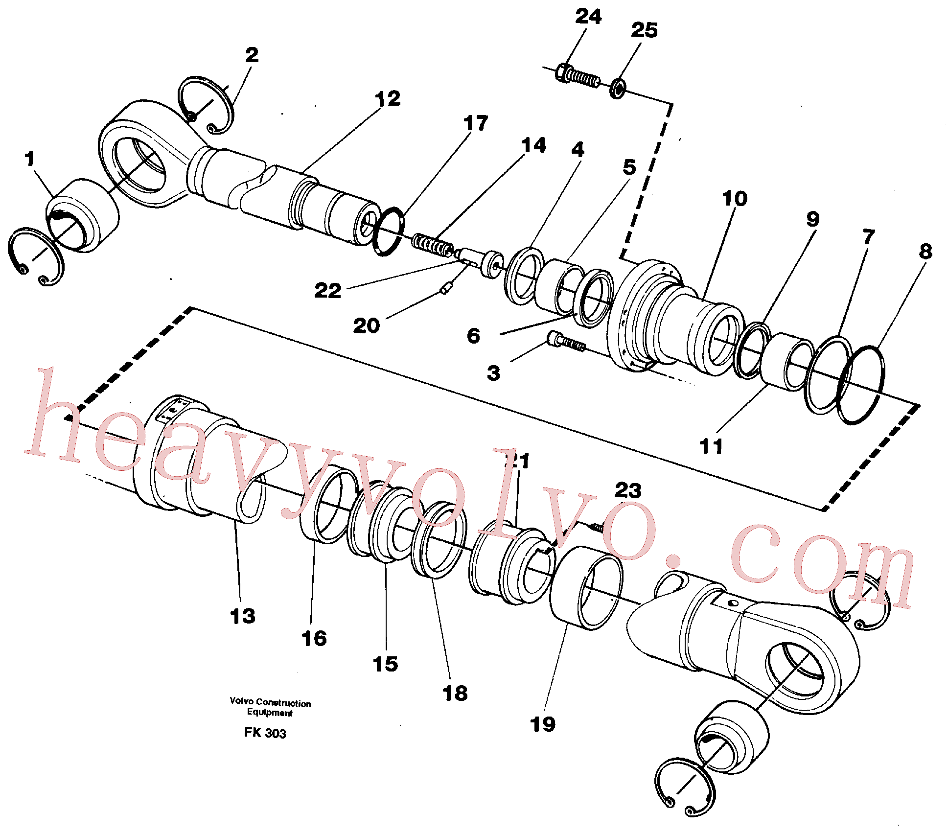Volvo excavator part VOE14254685 Hydraulic cylinder for sale