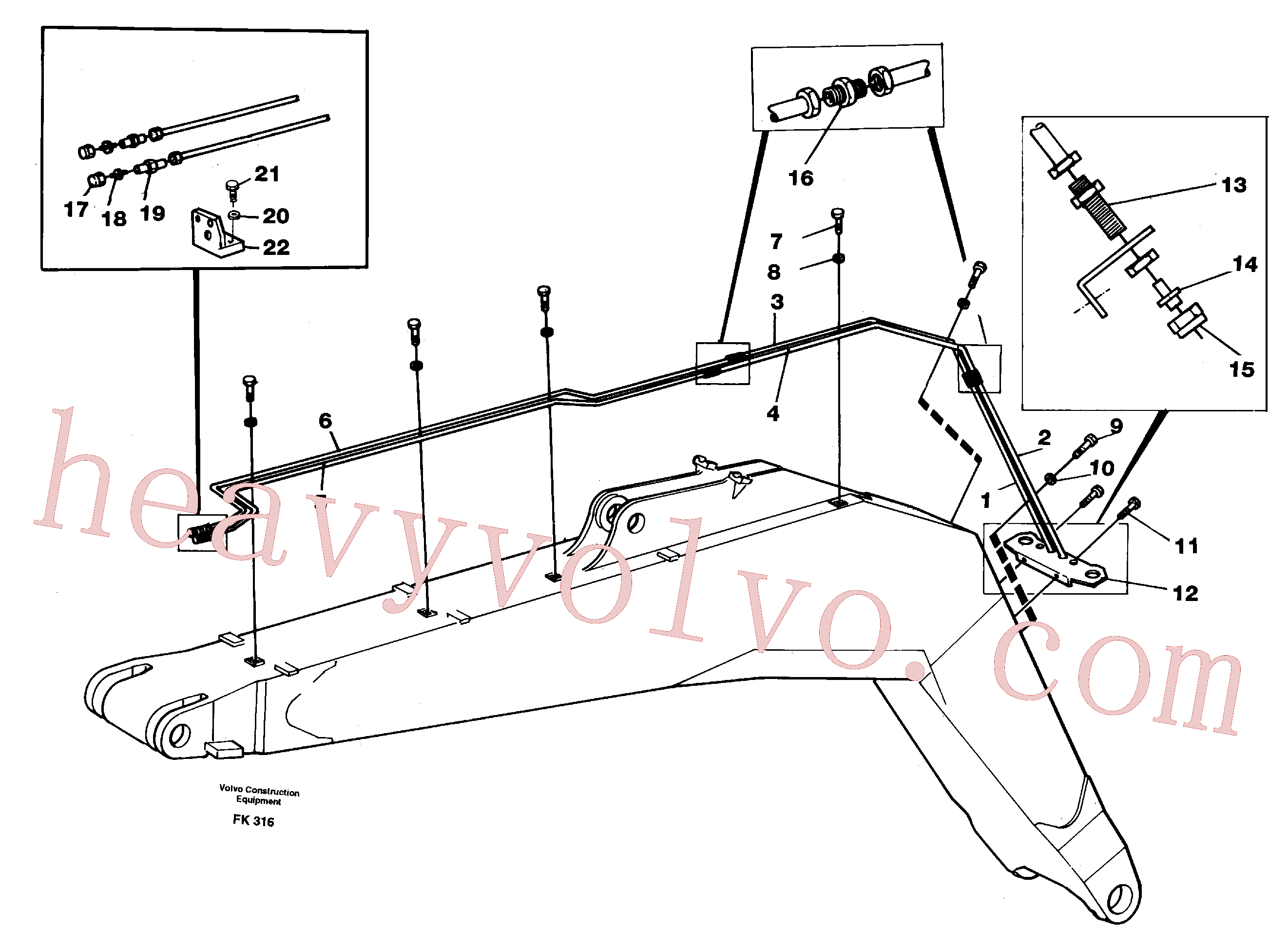VOE14255552 Tube Assembly for Volvo Excavator spare