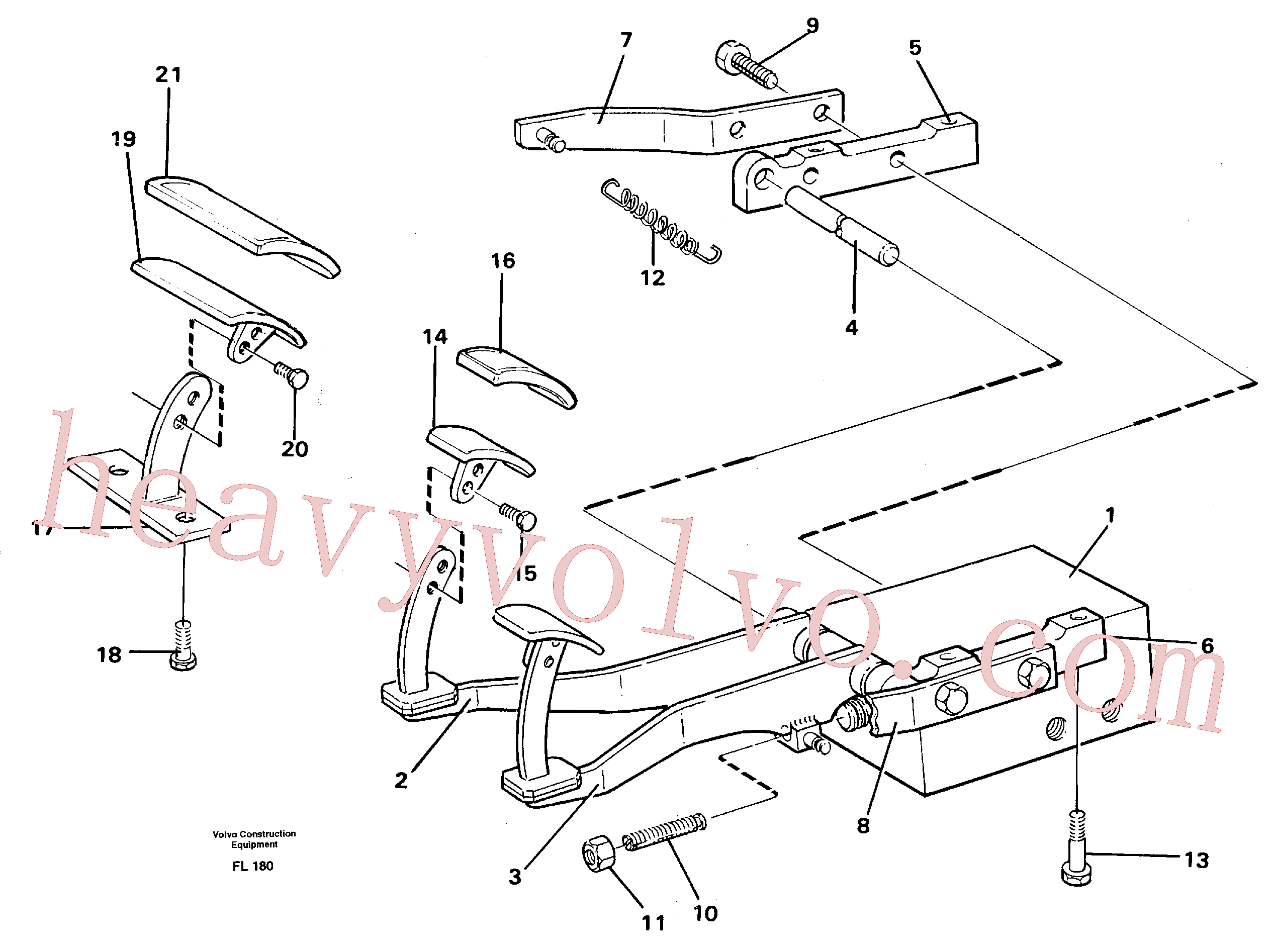 Volvo excavator part VOE14243536 Pedal attachment for sale