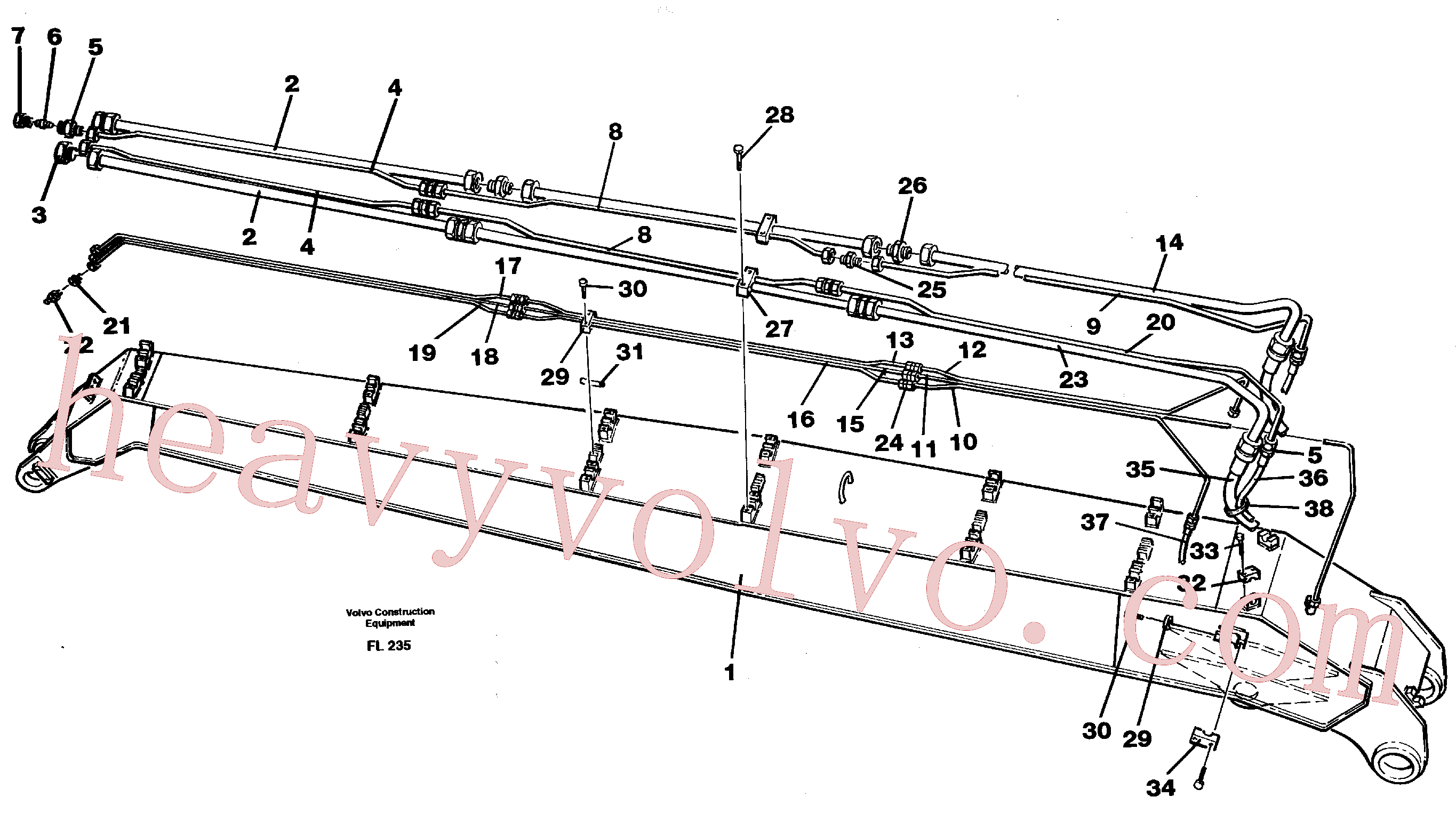Volvo excavator part VOE14242337 Tube Assembly for sale