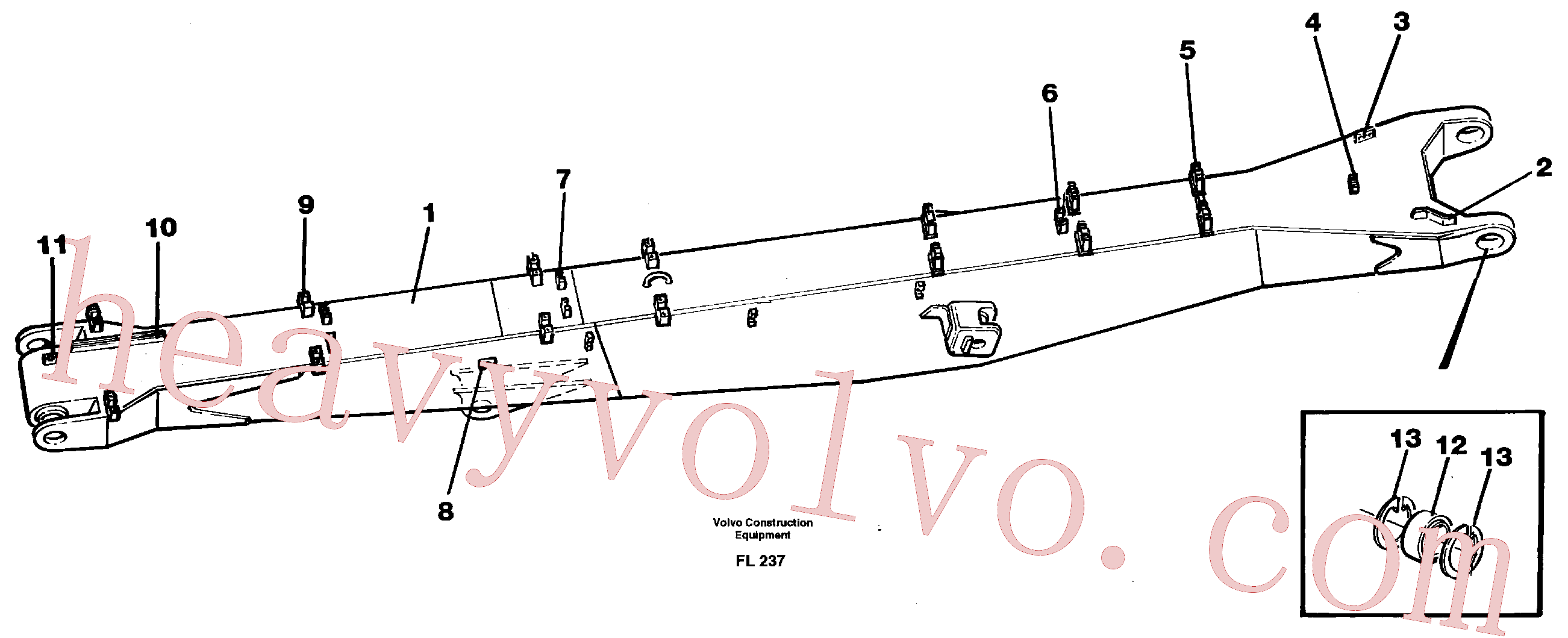 VOE14083391 Tube Clamp for Volvo Excavator Parts