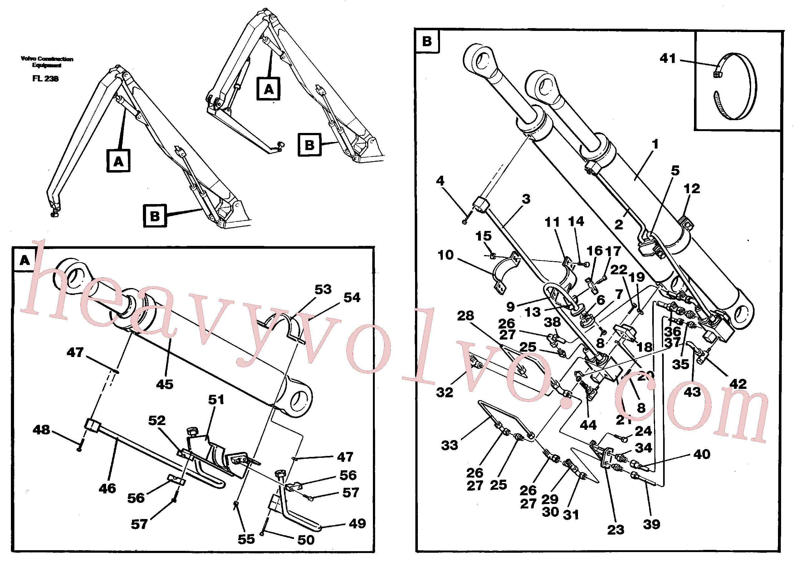 VOE14083391 Tube Clamp for Volvo Excavator Parts