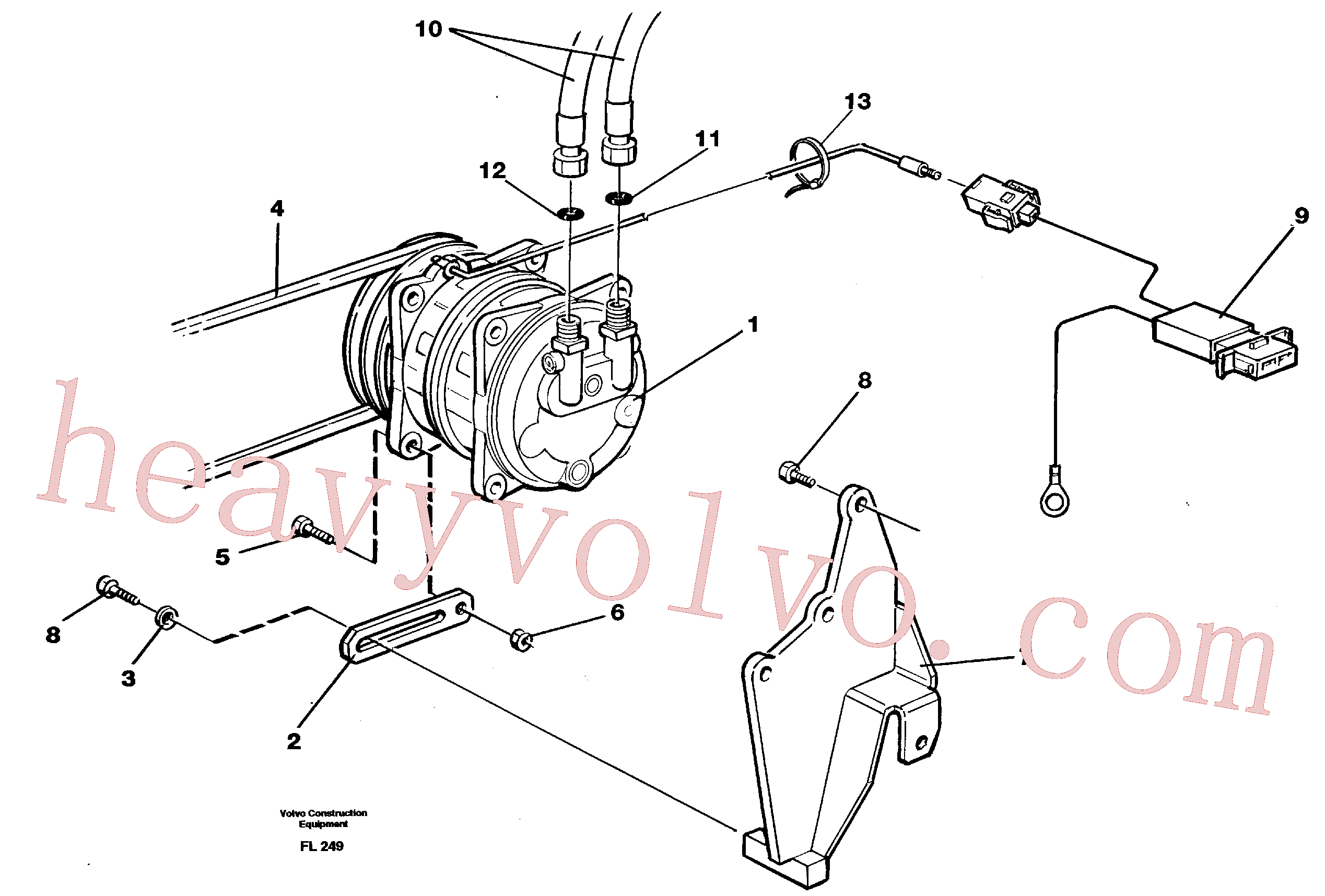 Volvo excavator part VOE13971065 Hexagon nut for sale