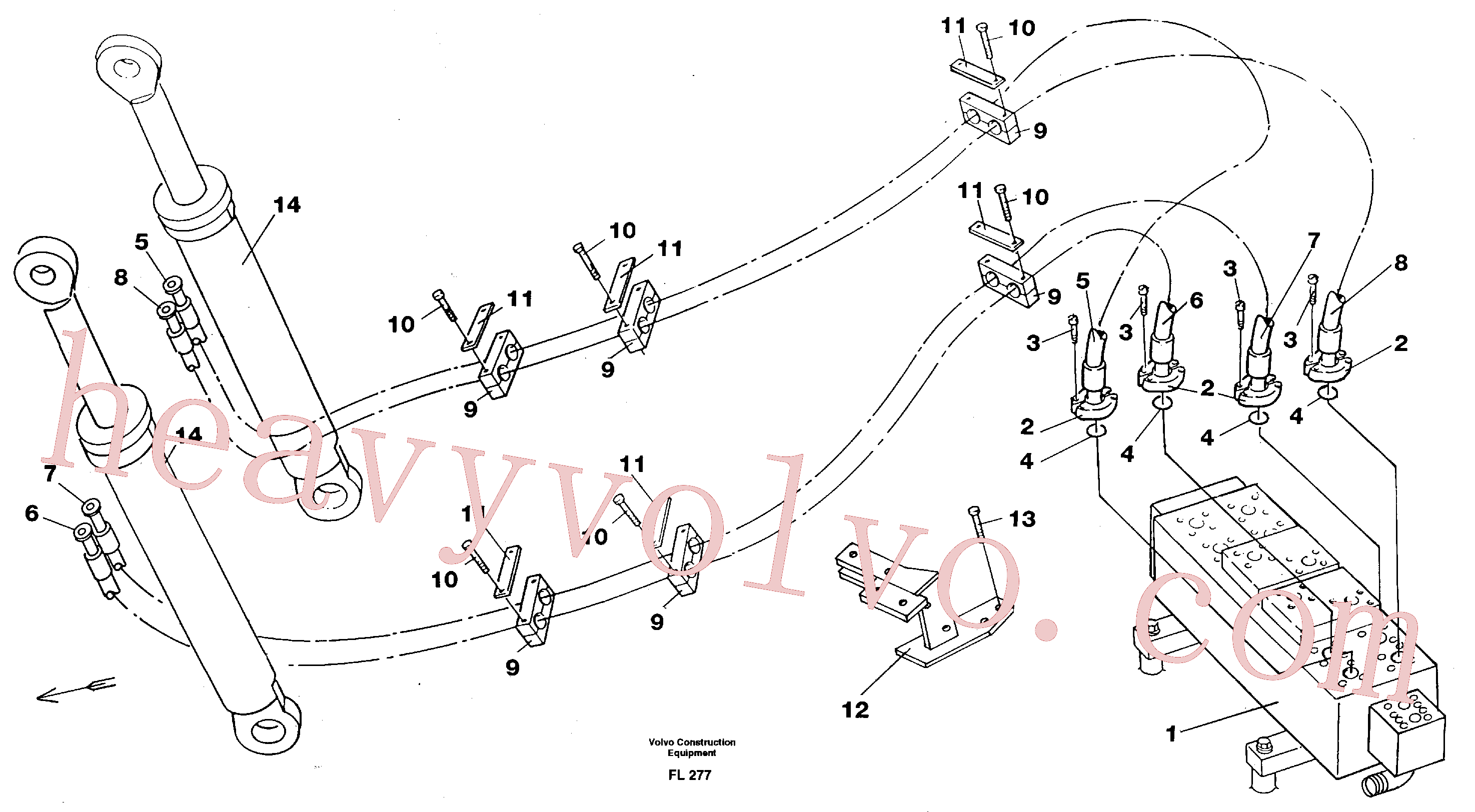 Volvo excavator part VOE14263457 Hydraulic hose for sale