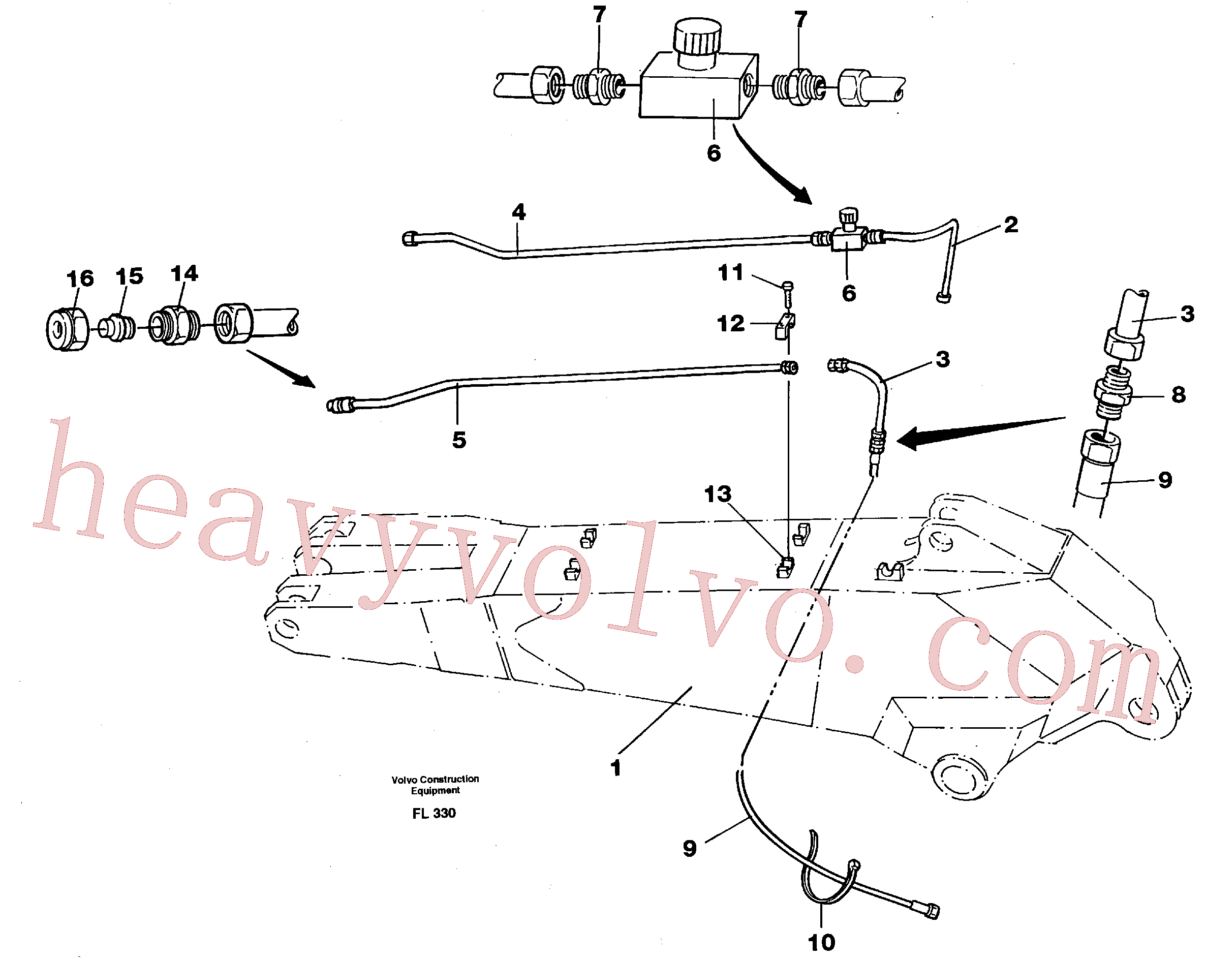 VOE14241544 Tube Assembly for Volvo Excavator Parts