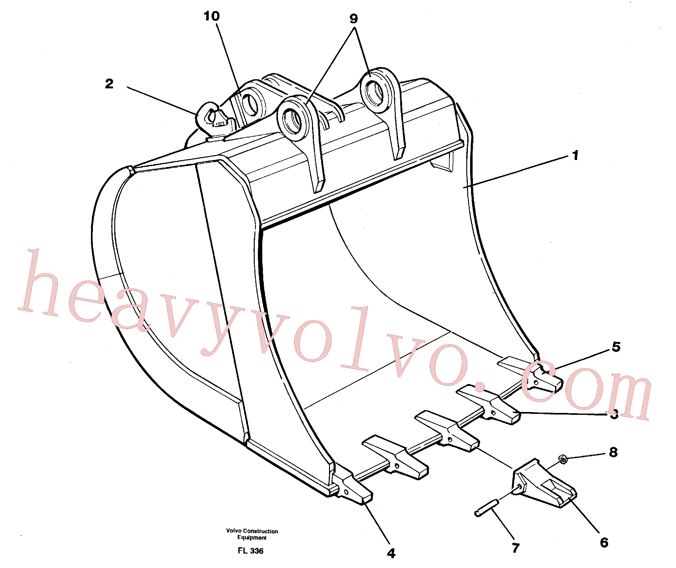 VOE14000621 Tooth bracket for Volvo Excavator Parts
