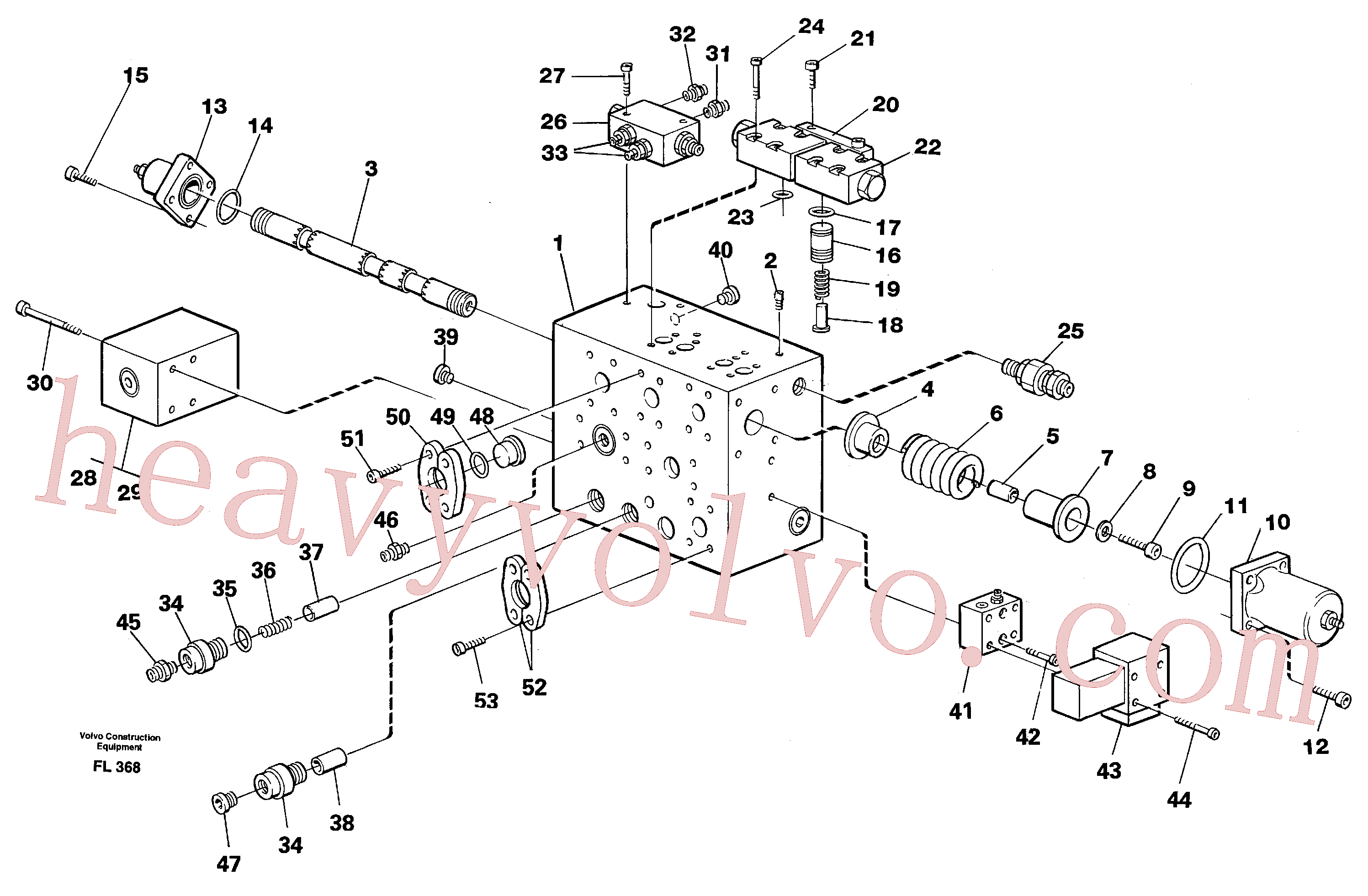 VOE14263203 Valve housing for Volvo Excavator Parts