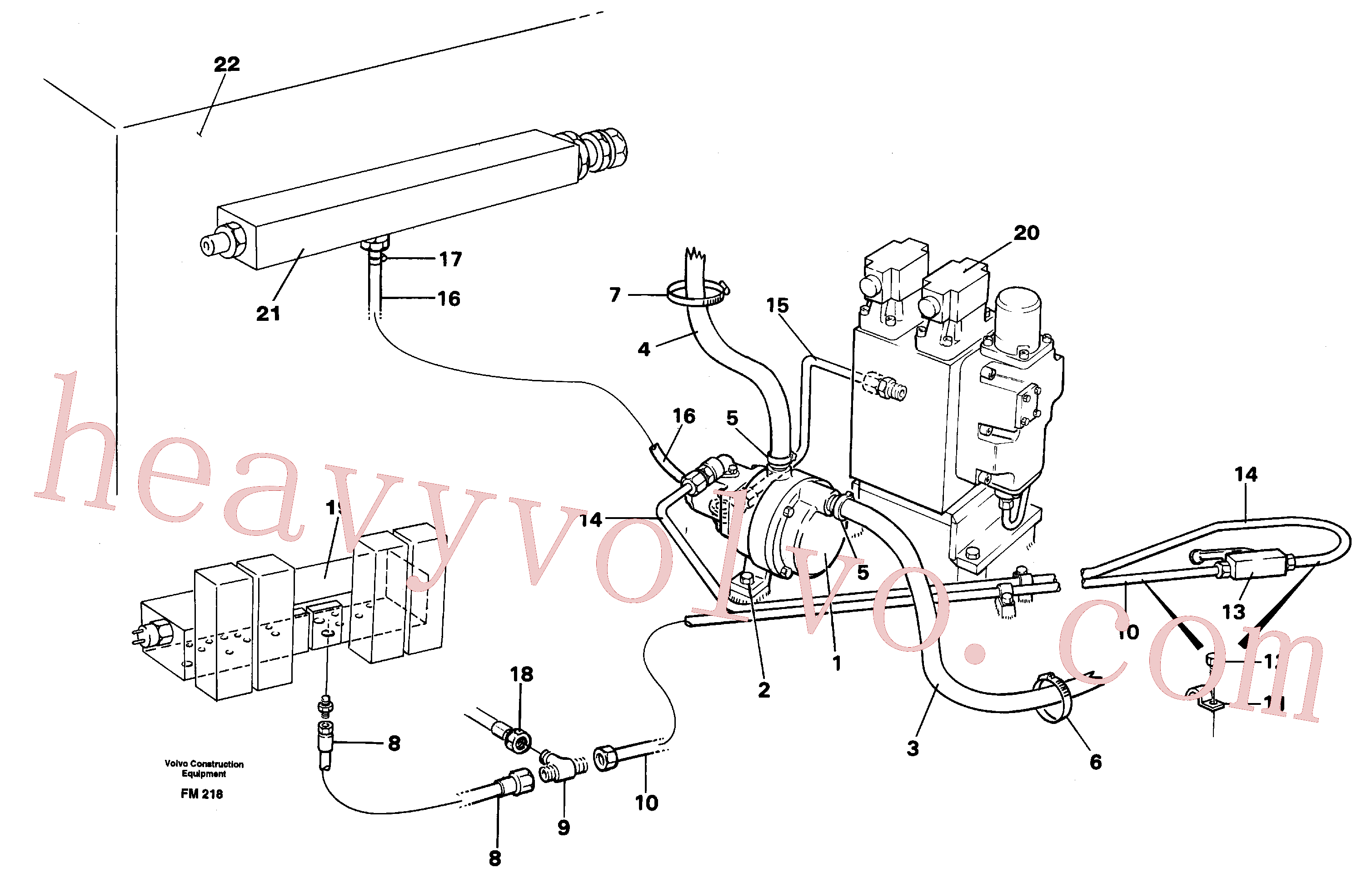 Volvo excavator part VOE14041890 Hose for sale