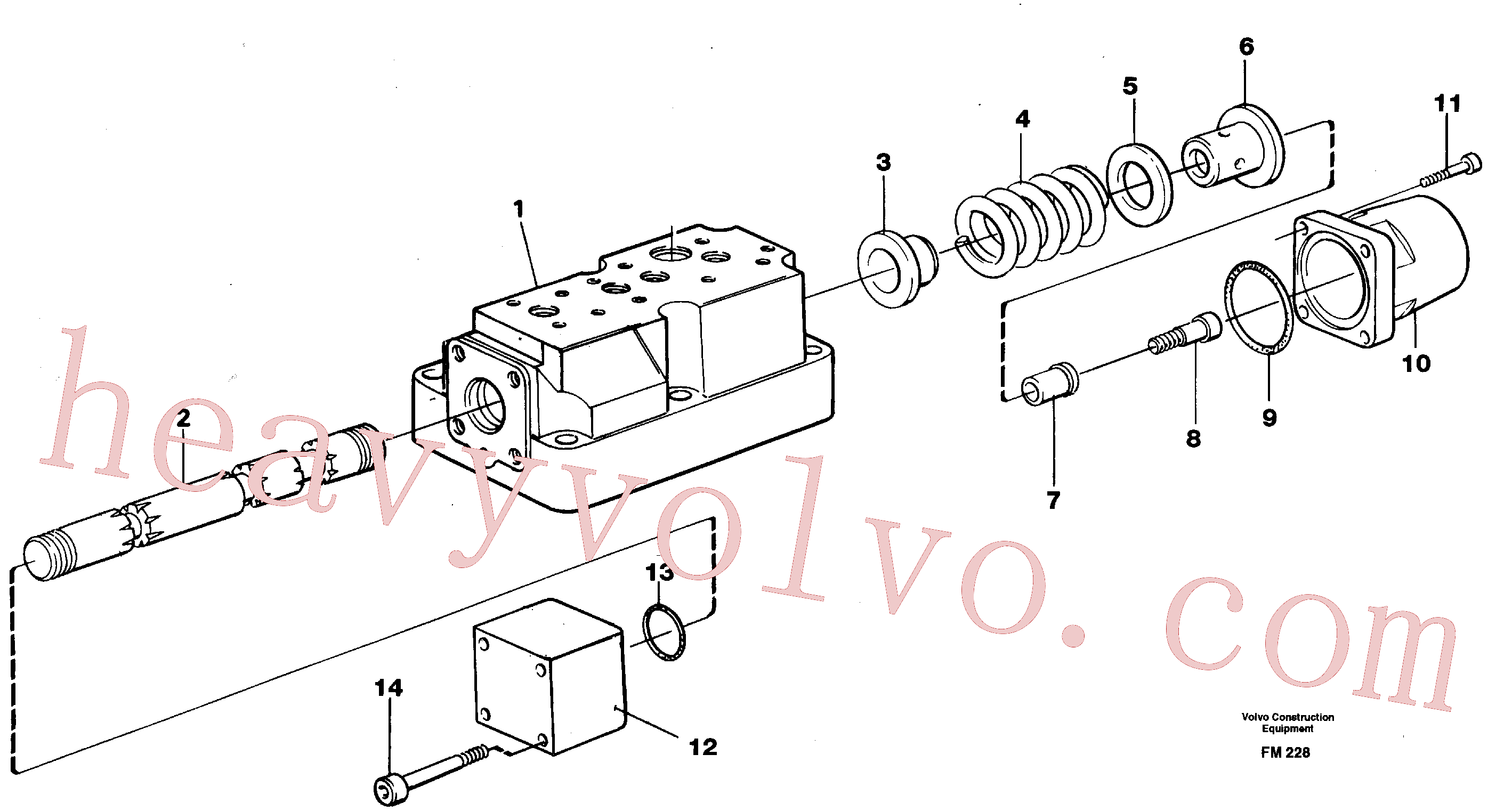 VOE14236298 Valve housing for Volvo Excavator spare
