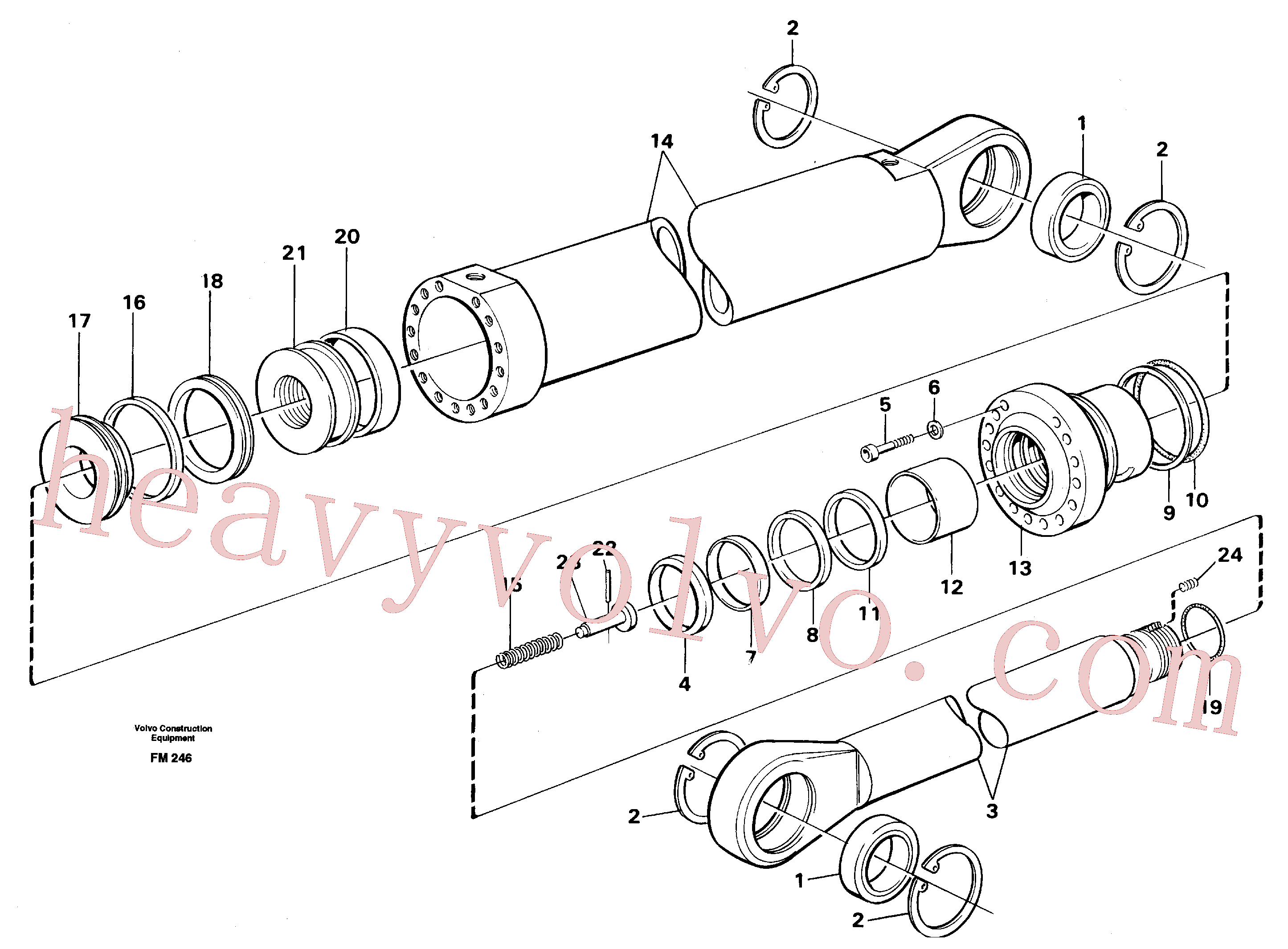 Volvo excavator part VOE14344704 Hydraulic cylinder for sale