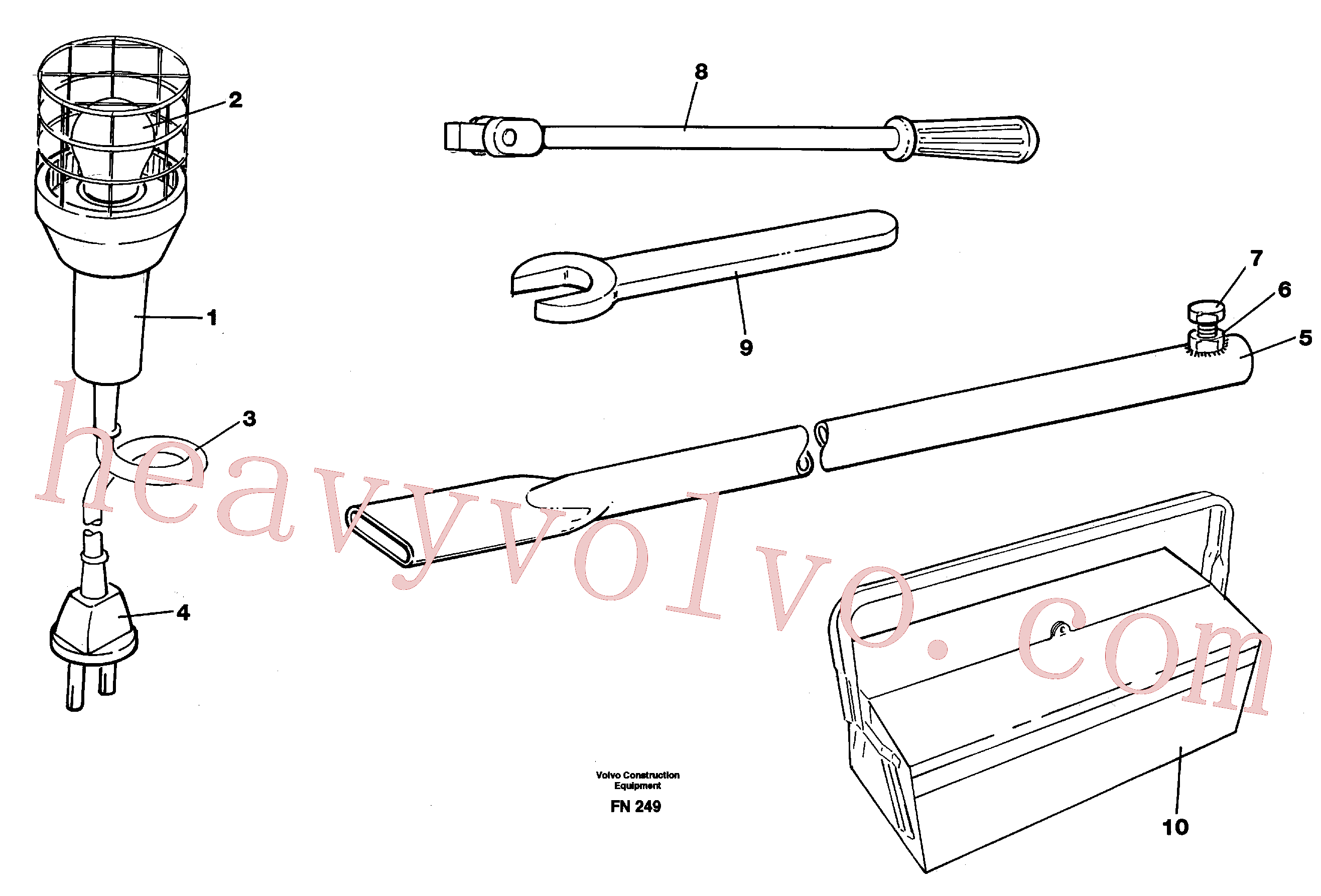 China Made VOE962074 Spanner parts for Volvo Excavator