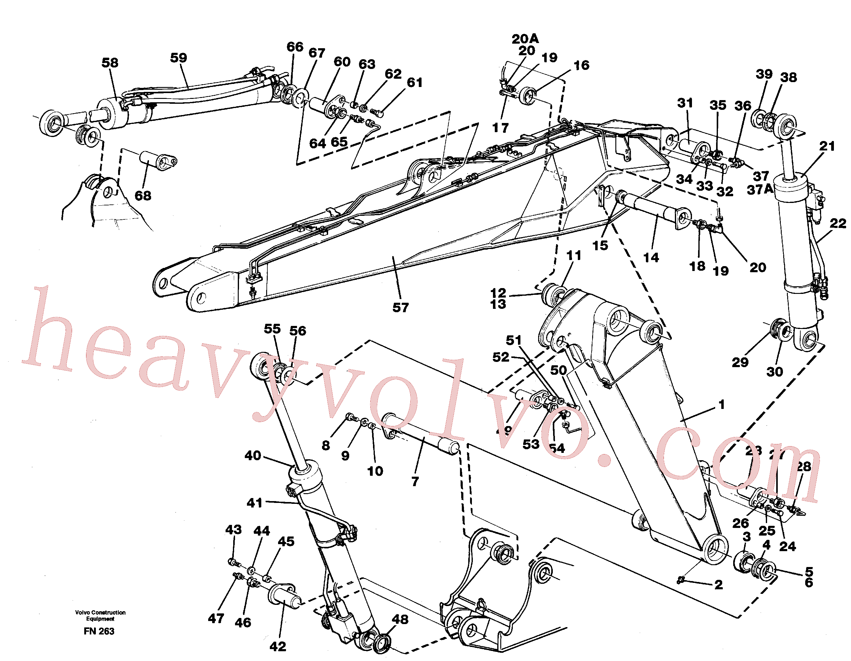 Volvo excavator part VOE14257101 Boom front section for sale