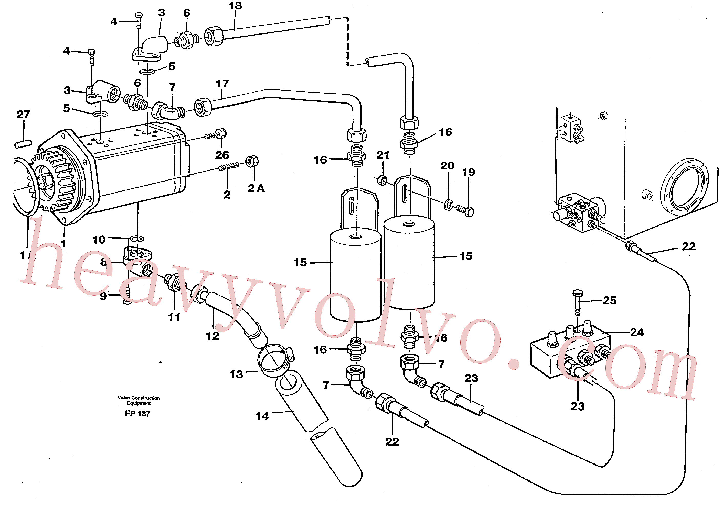 Volvo excavator part VOE14056268 Hydraulic hose for sale