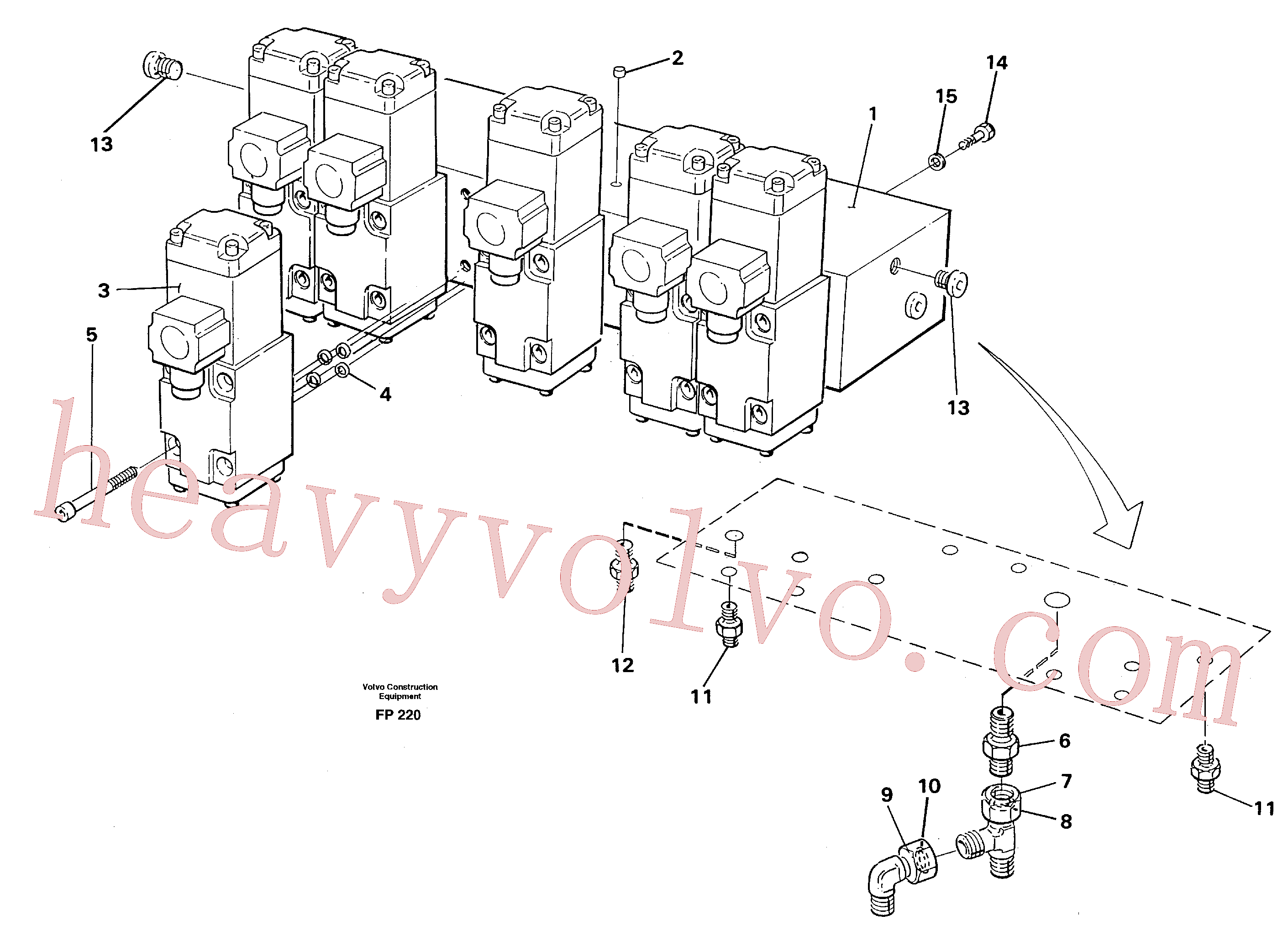 Volvo excavator part VOE14012384 Fitting for sale