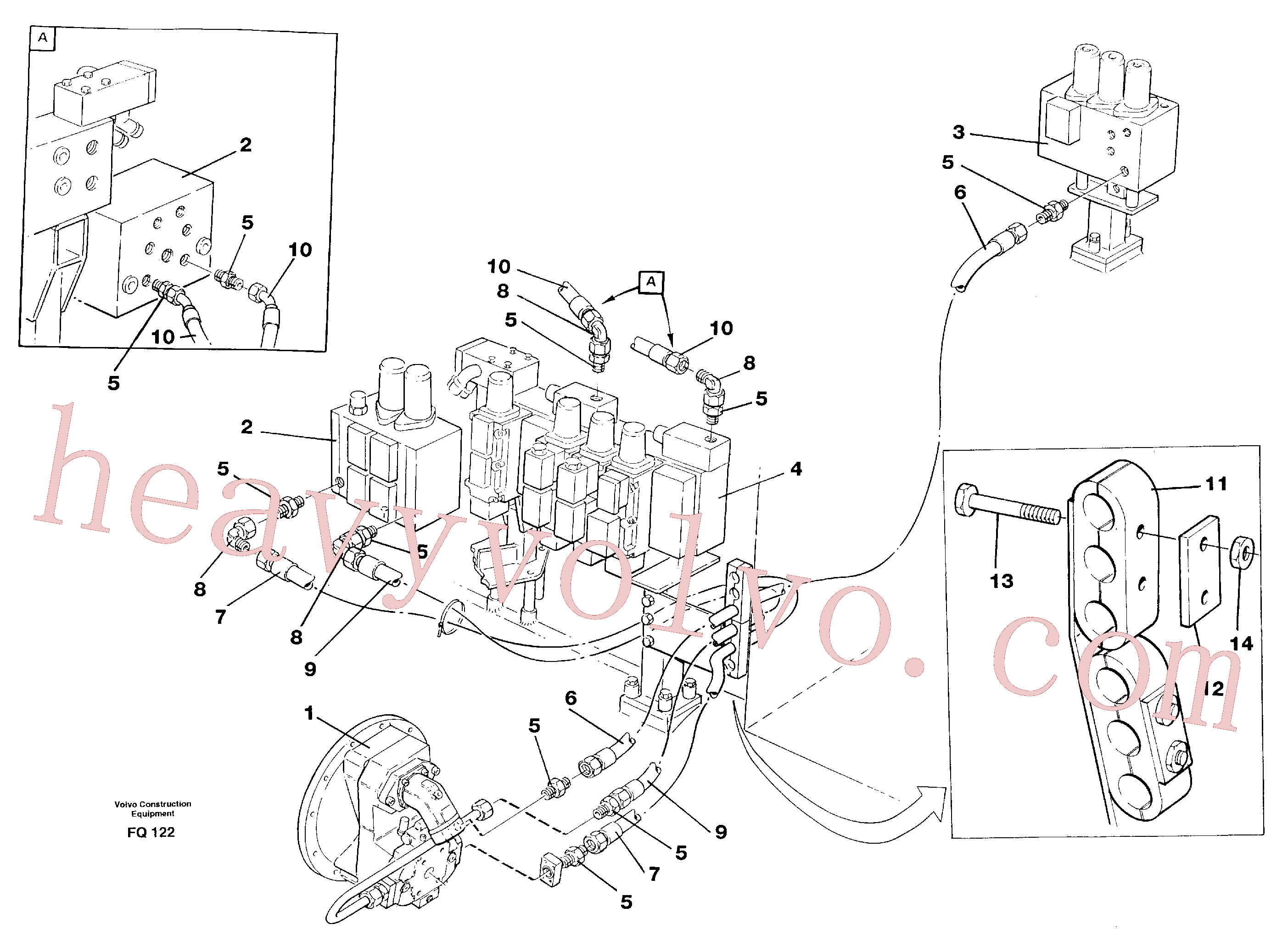 Volvo excavator part VOE14258690 Hydraulic hose for sale