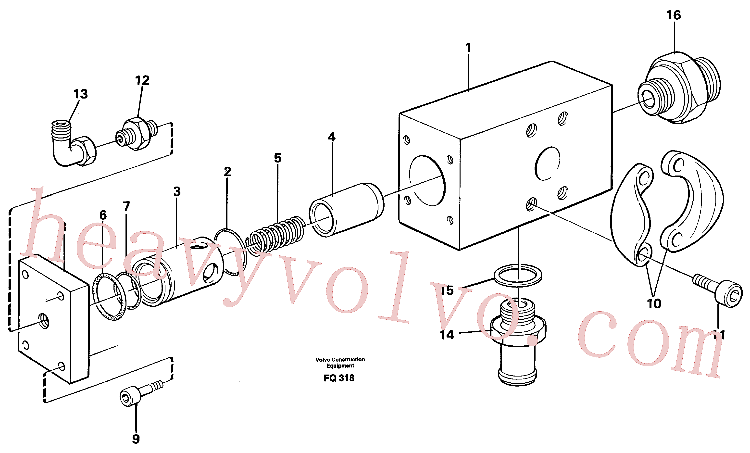 China Made VOE14252105 Valve parts for Volvo Excavator