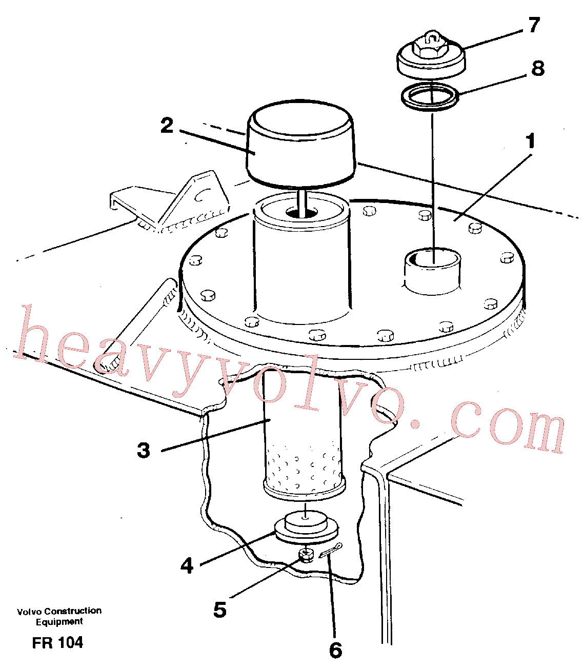 Volvo excavator part VOE14251028 Cap for sale