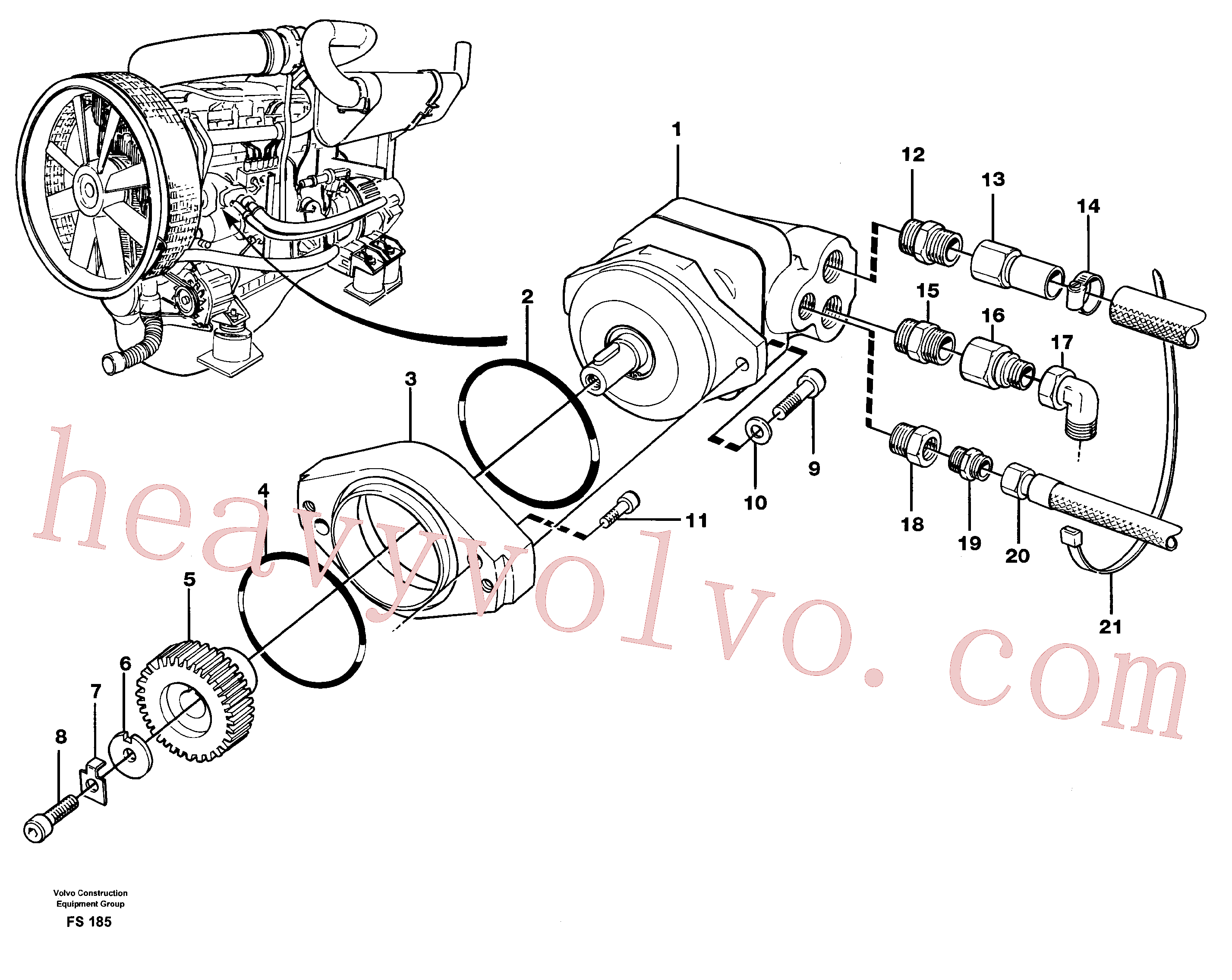 Volvo Assembly VOE11147222 Hydraulic pump for sale