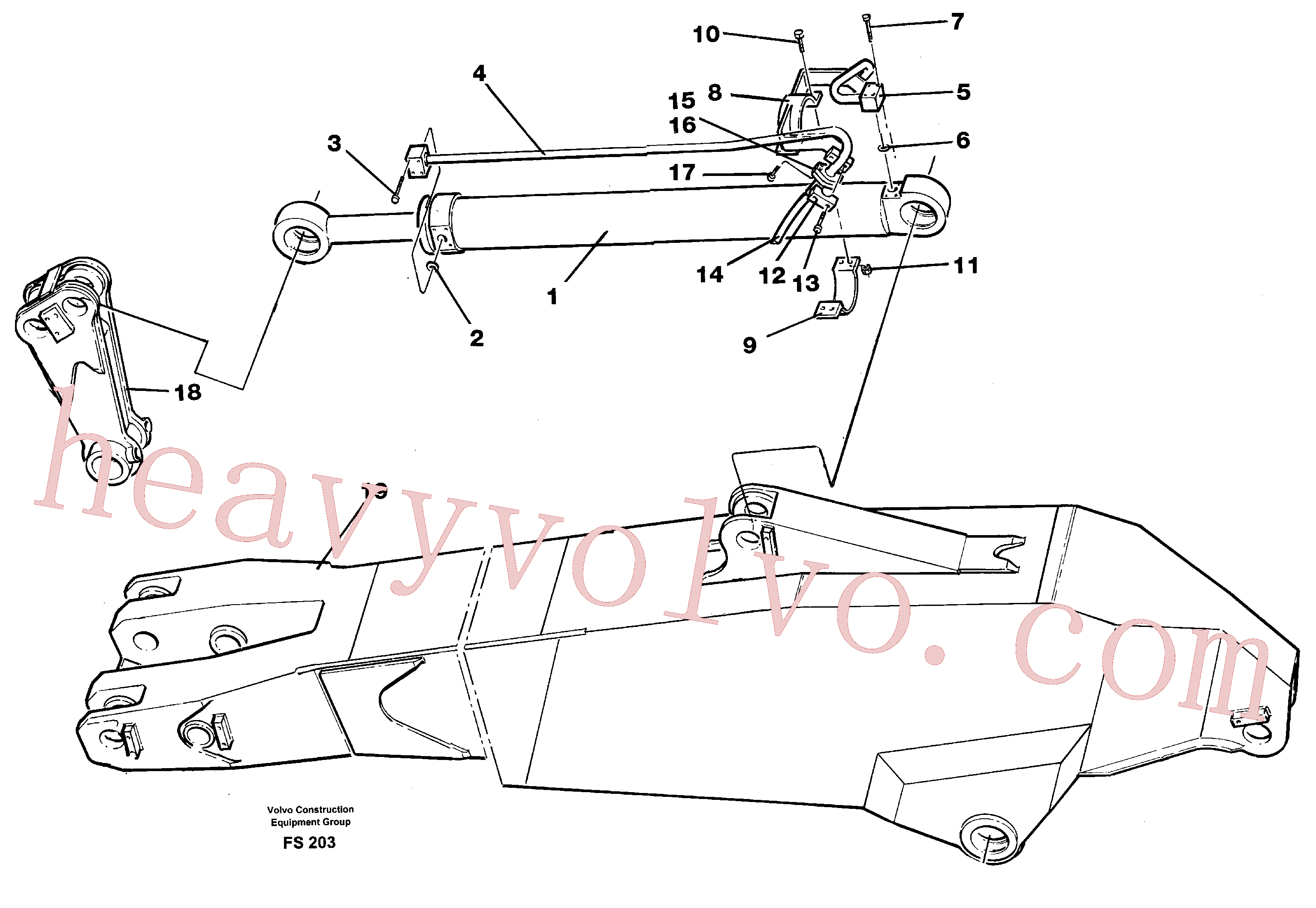 Volvo VOE14240240 Dipper Arm aftermarket part for sale