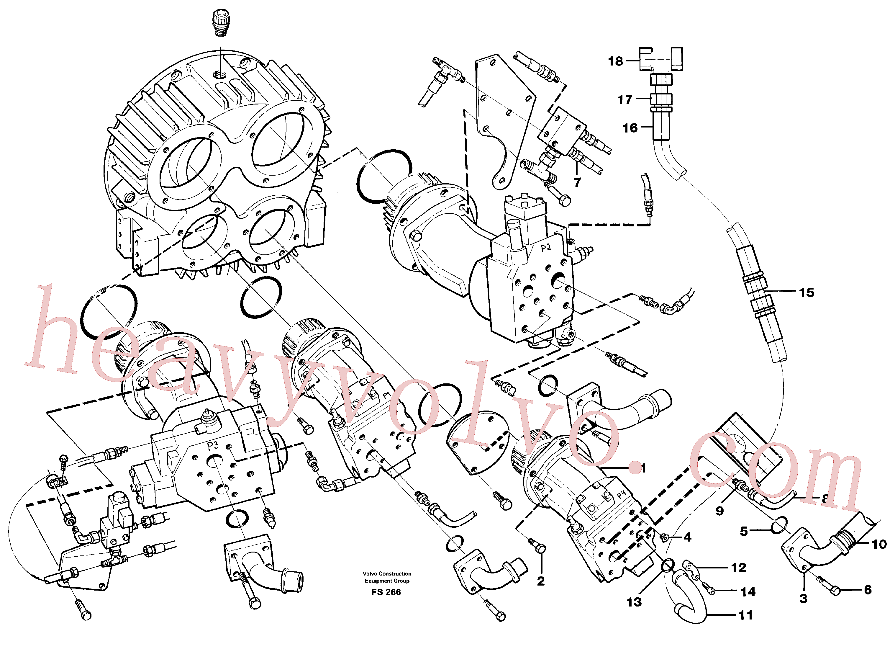 VOE14053249 Hydraulic hose for Volvo Excavator Parts