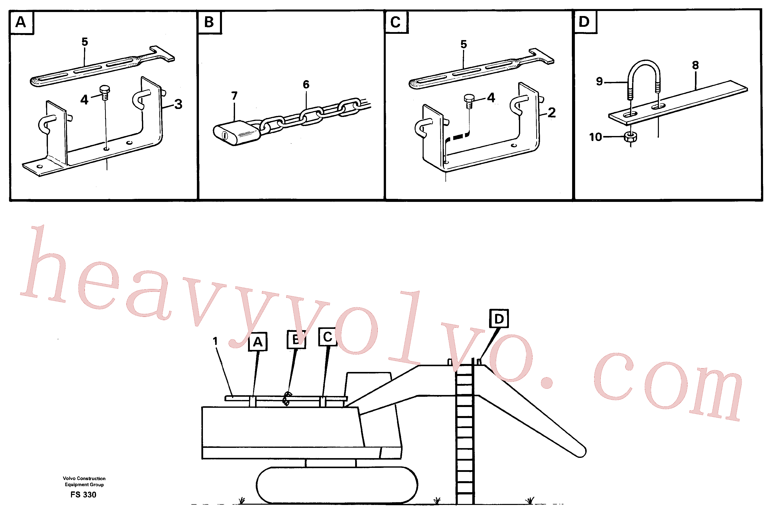Volvo VOE14230260 Attaching plate aftermarket part for sale