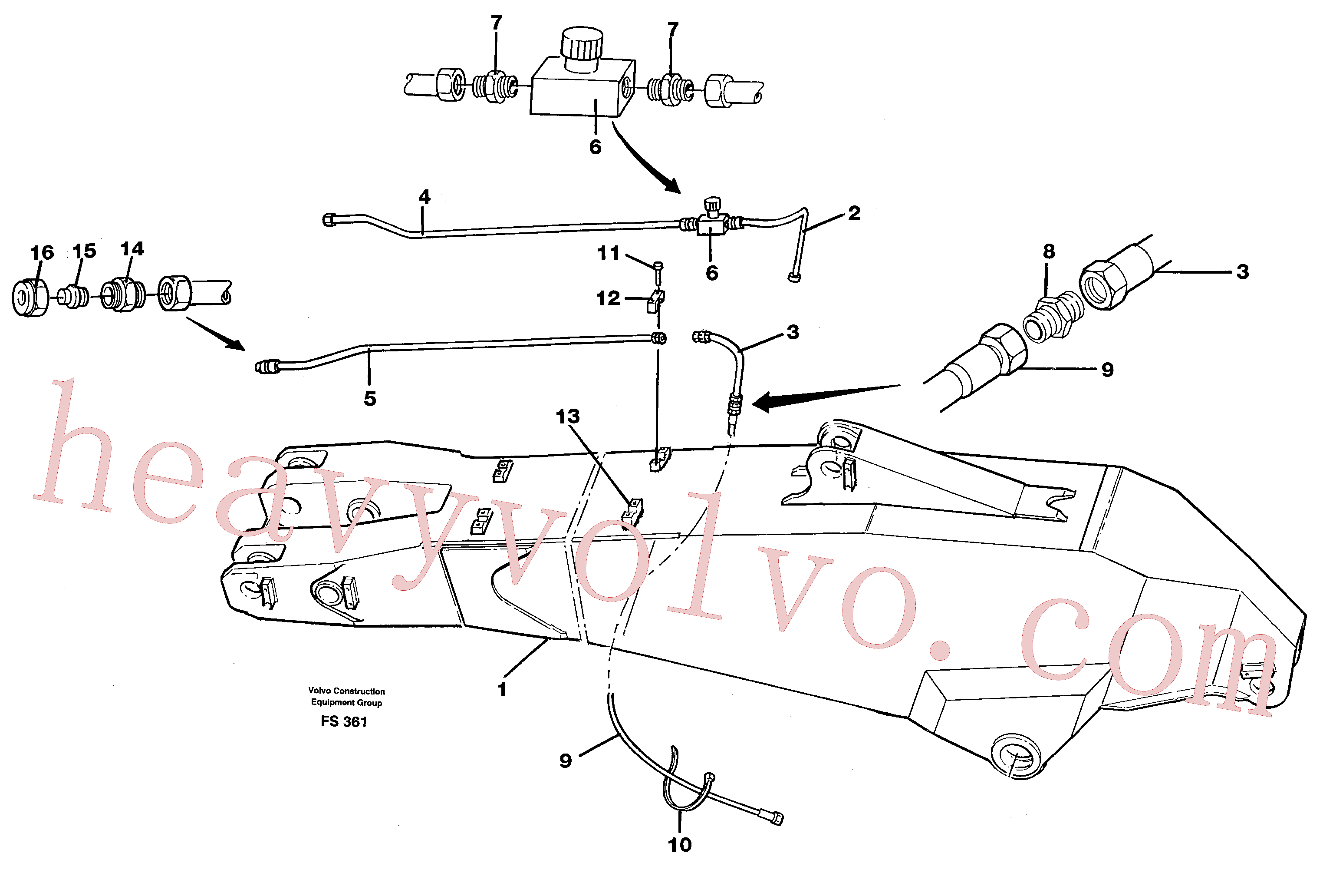 VOE14241544 Tube Assembly for Volvo Excavator Parts