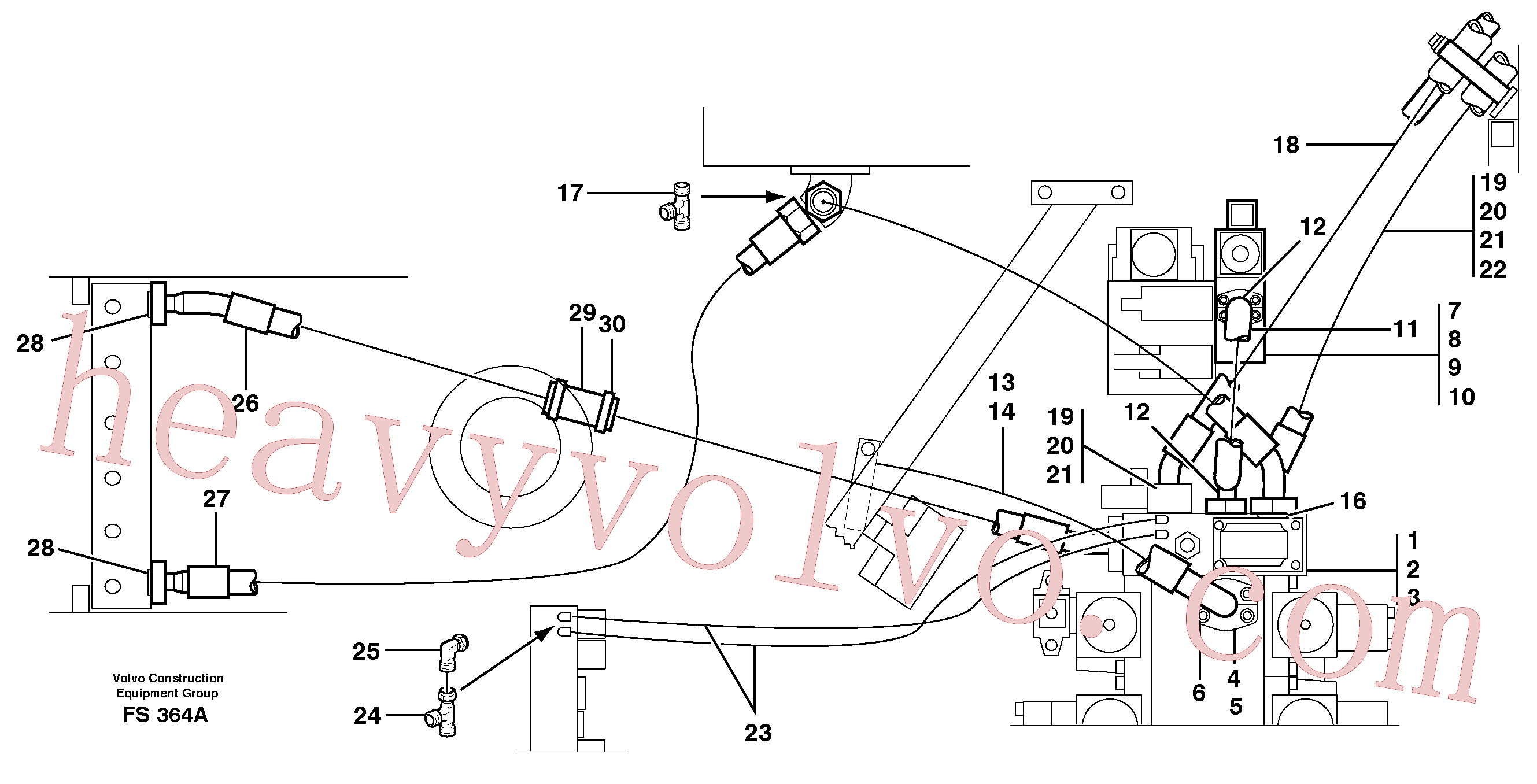 VOE14234616 Hydraulic hose for Volvo Excavator Parts