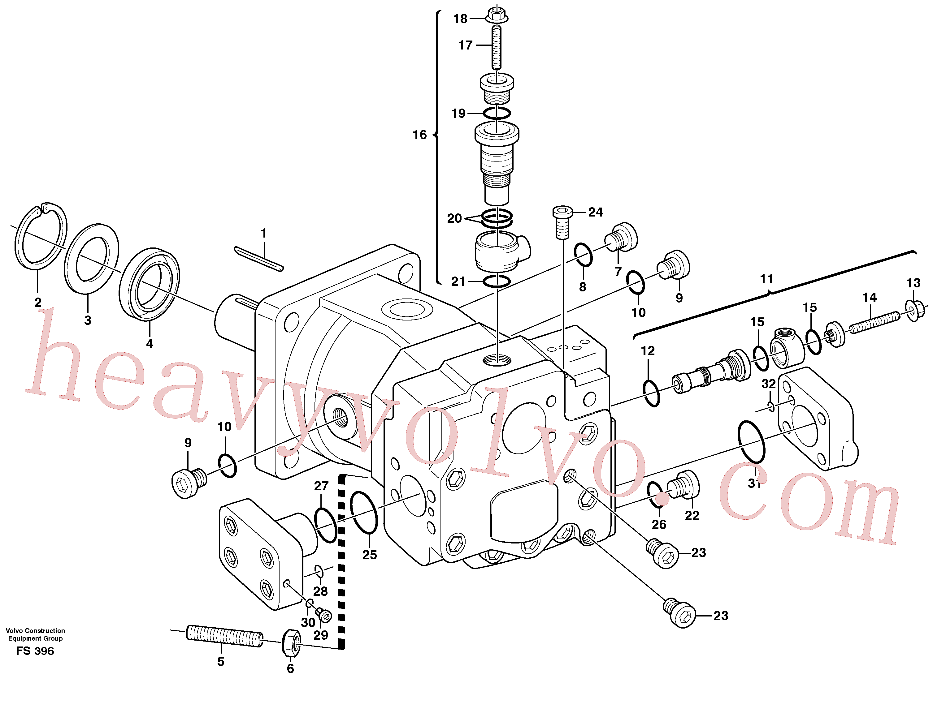 VOE17225536 O-ring for Volvo Excavator spare