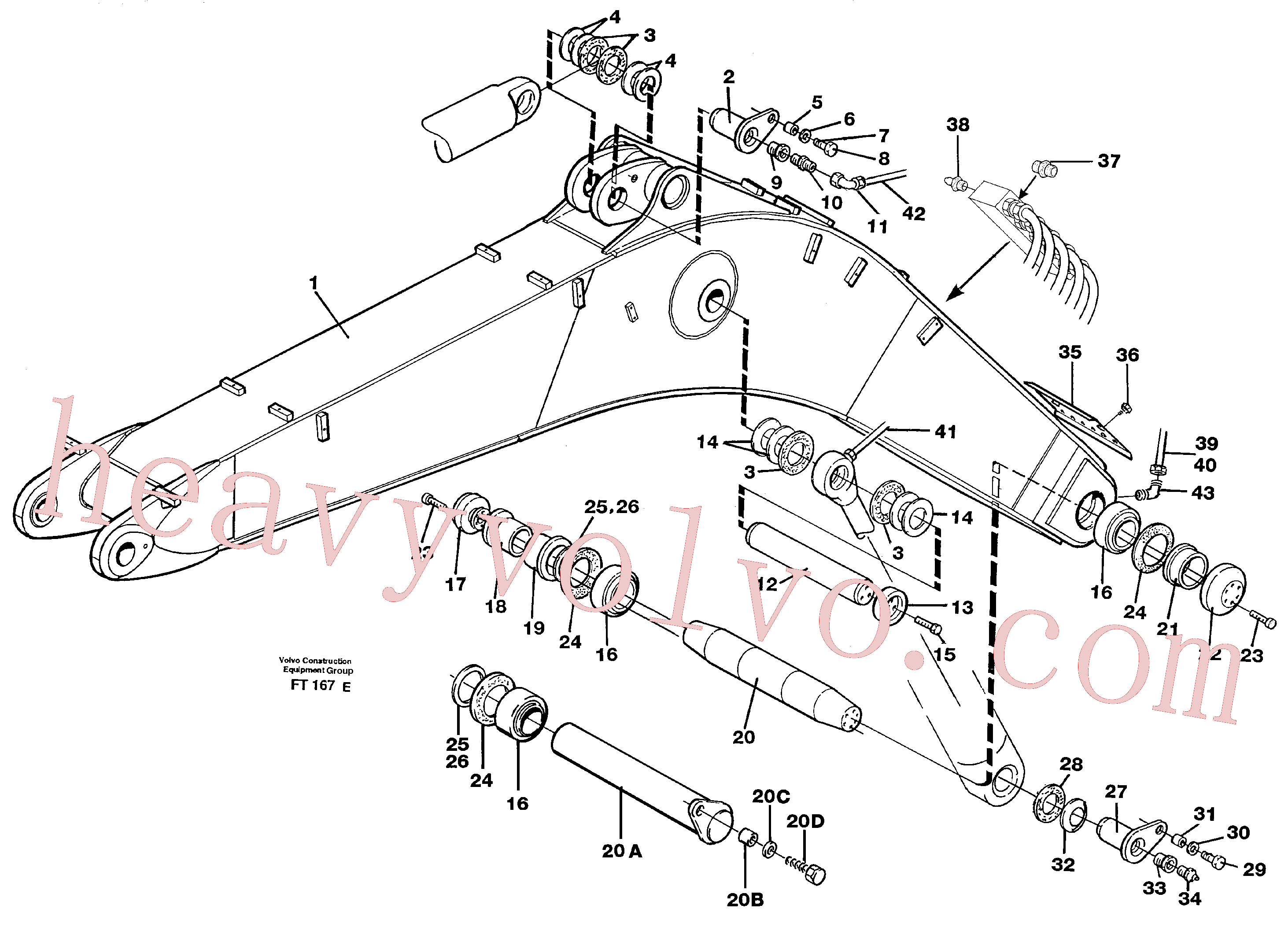 China Made VOE14249075 Sleeve parts for Volvo Excavator
