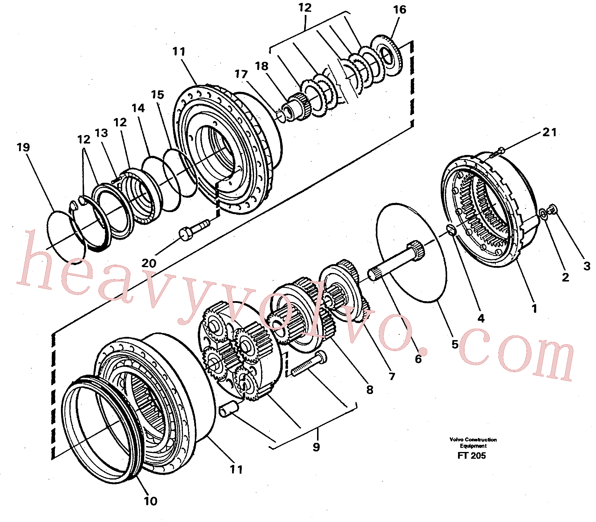 Volvo Assembly VOE11706910 Sun gear for sale