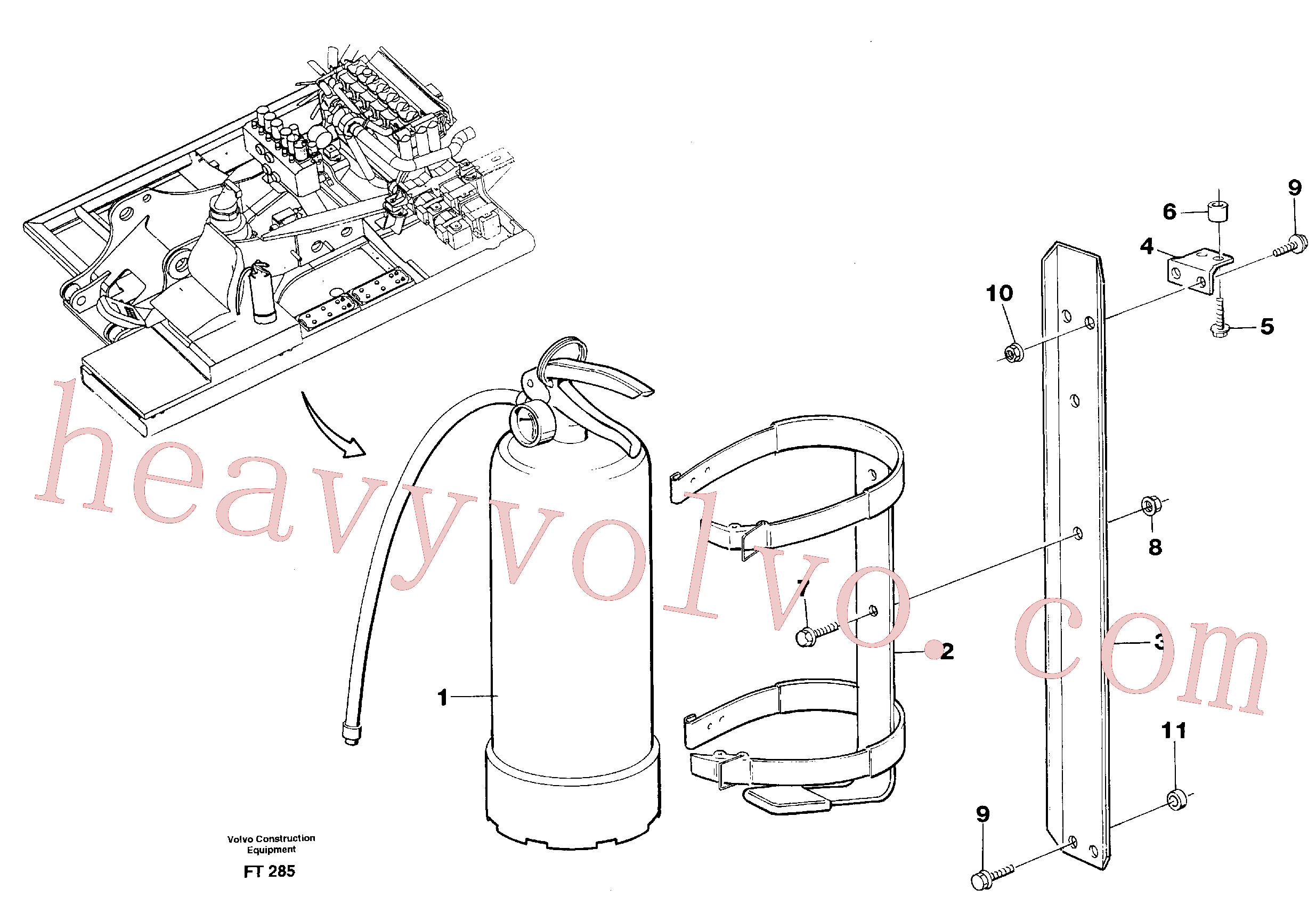 Volvo Assembly VOE11702607 Retaining strap for sale