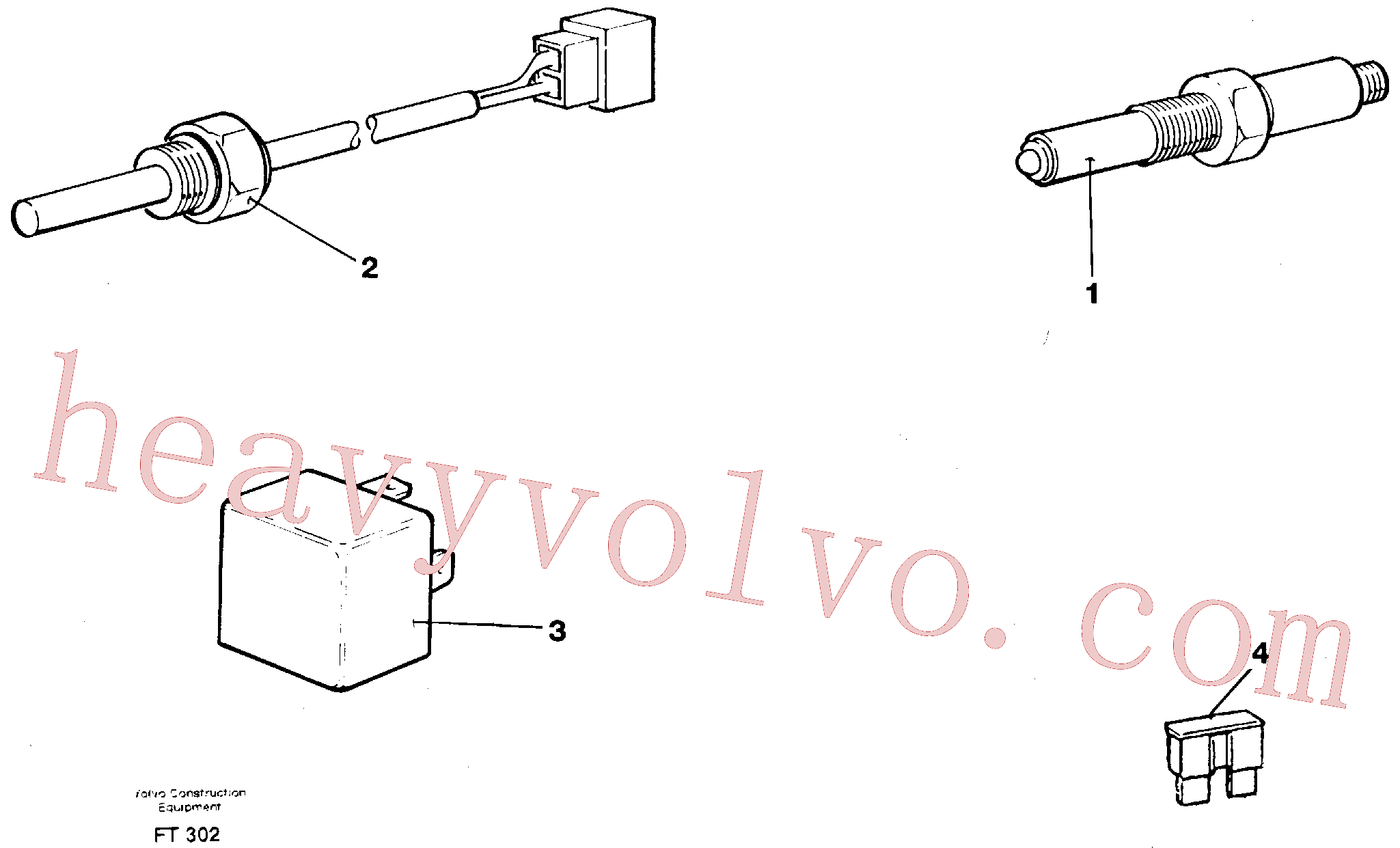 VOE14345270 Tachometer sensor, Induction sensor for Volvo Excavator Parts