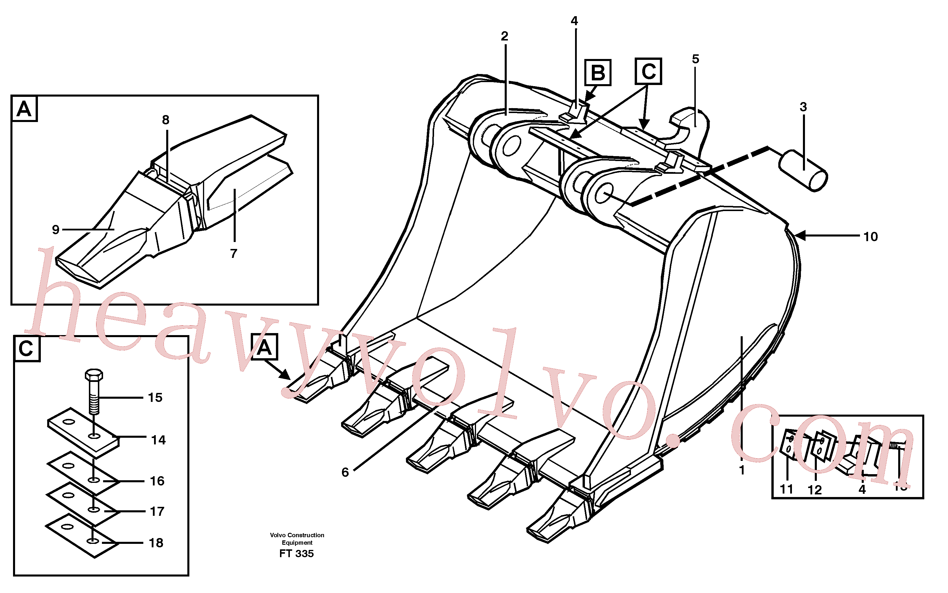 Volvo excavator part VOE14322902 Cutting edge for sale