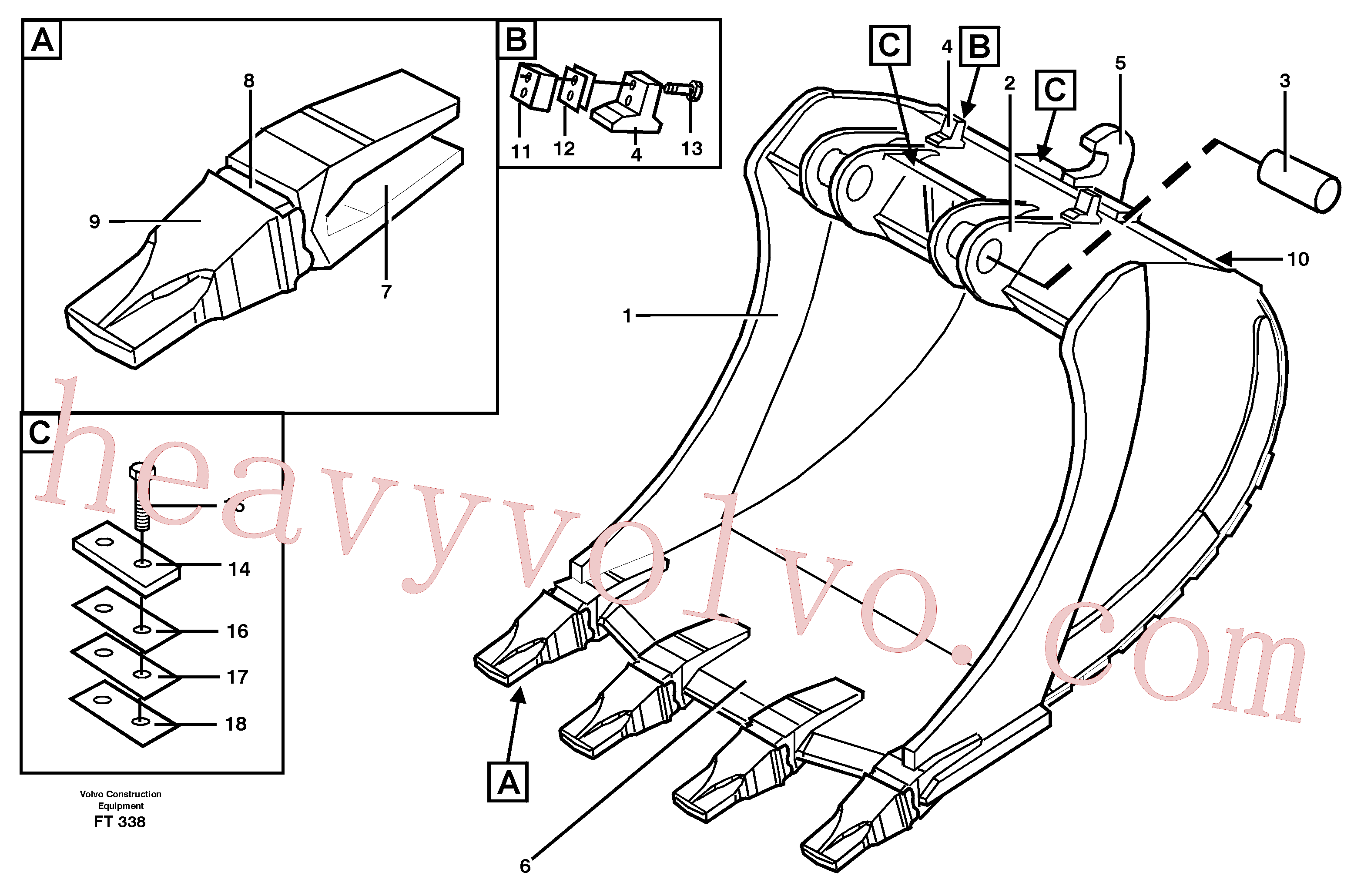 VOE14343161 Lock for Volvo Excavator Parts