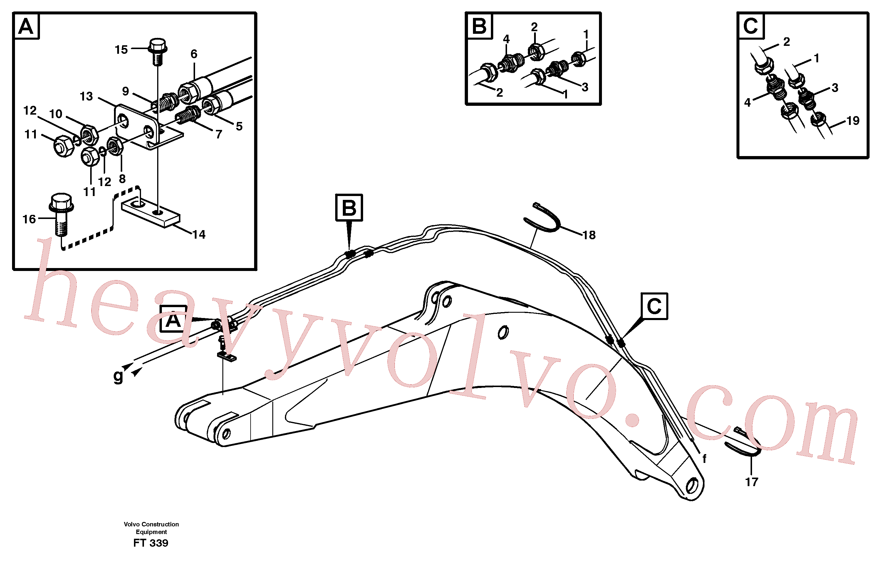 Wholesale VOE14341441 Hydraulic hose for Volvo Excavator