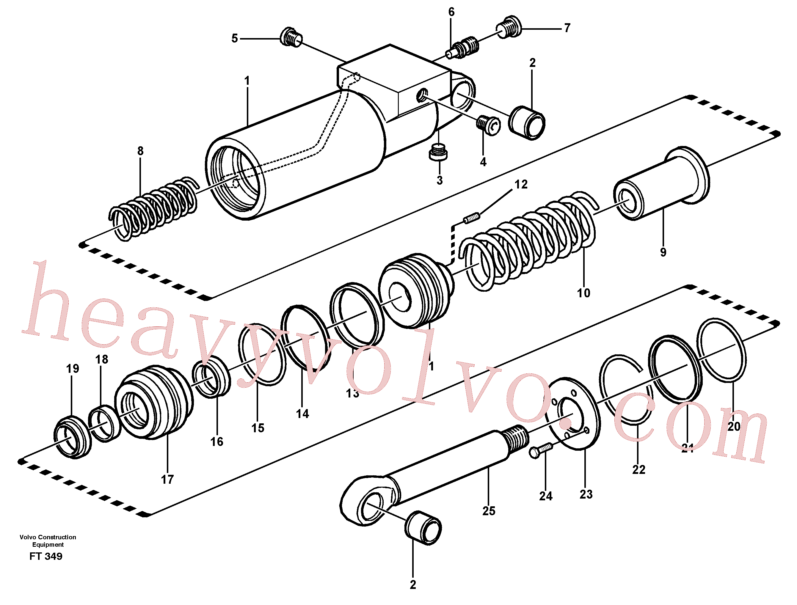 VOE14236076 Compression spring for Volvo Excavator spare