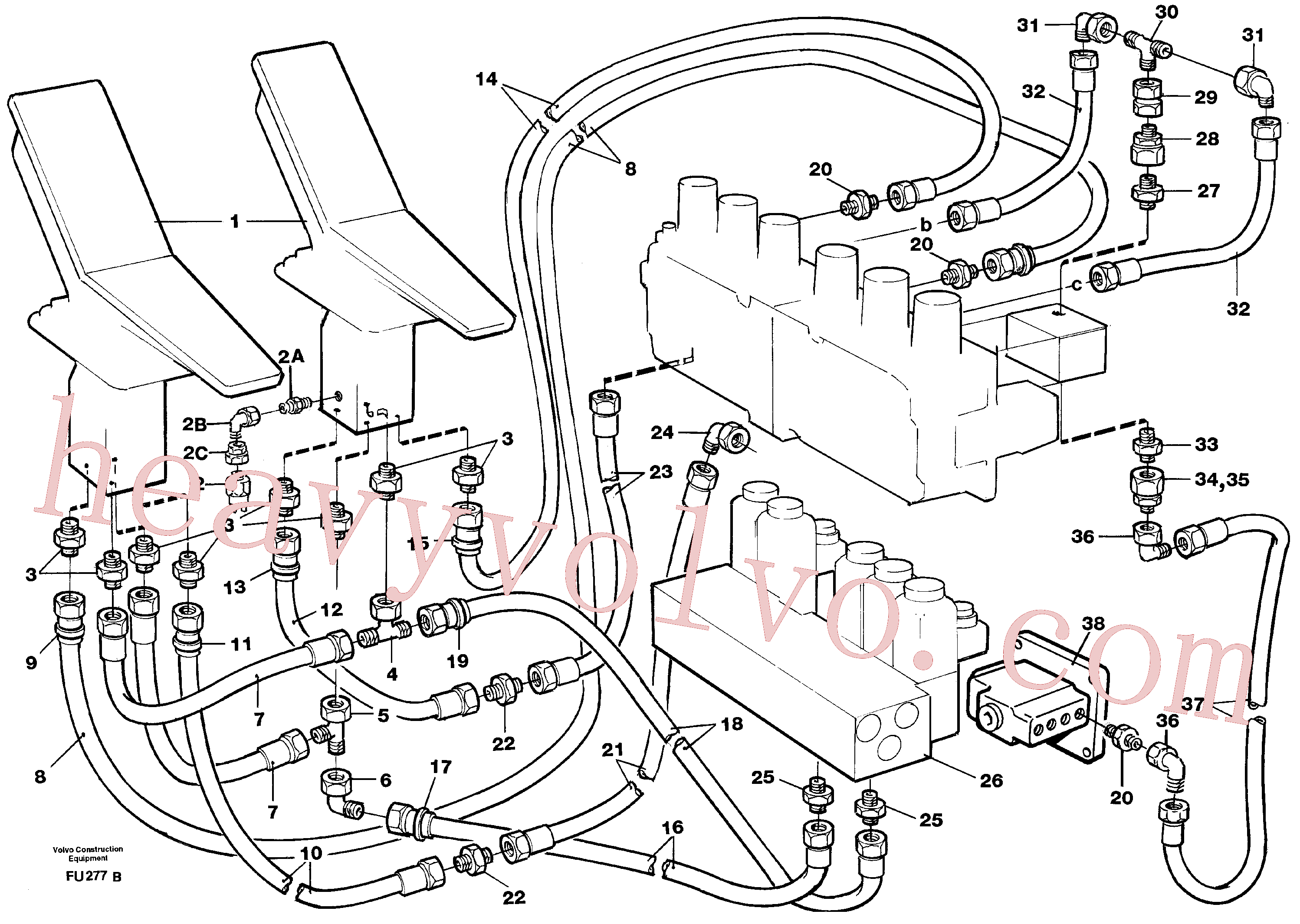 Volvo excavator part VOE14213730 Fitting for sale