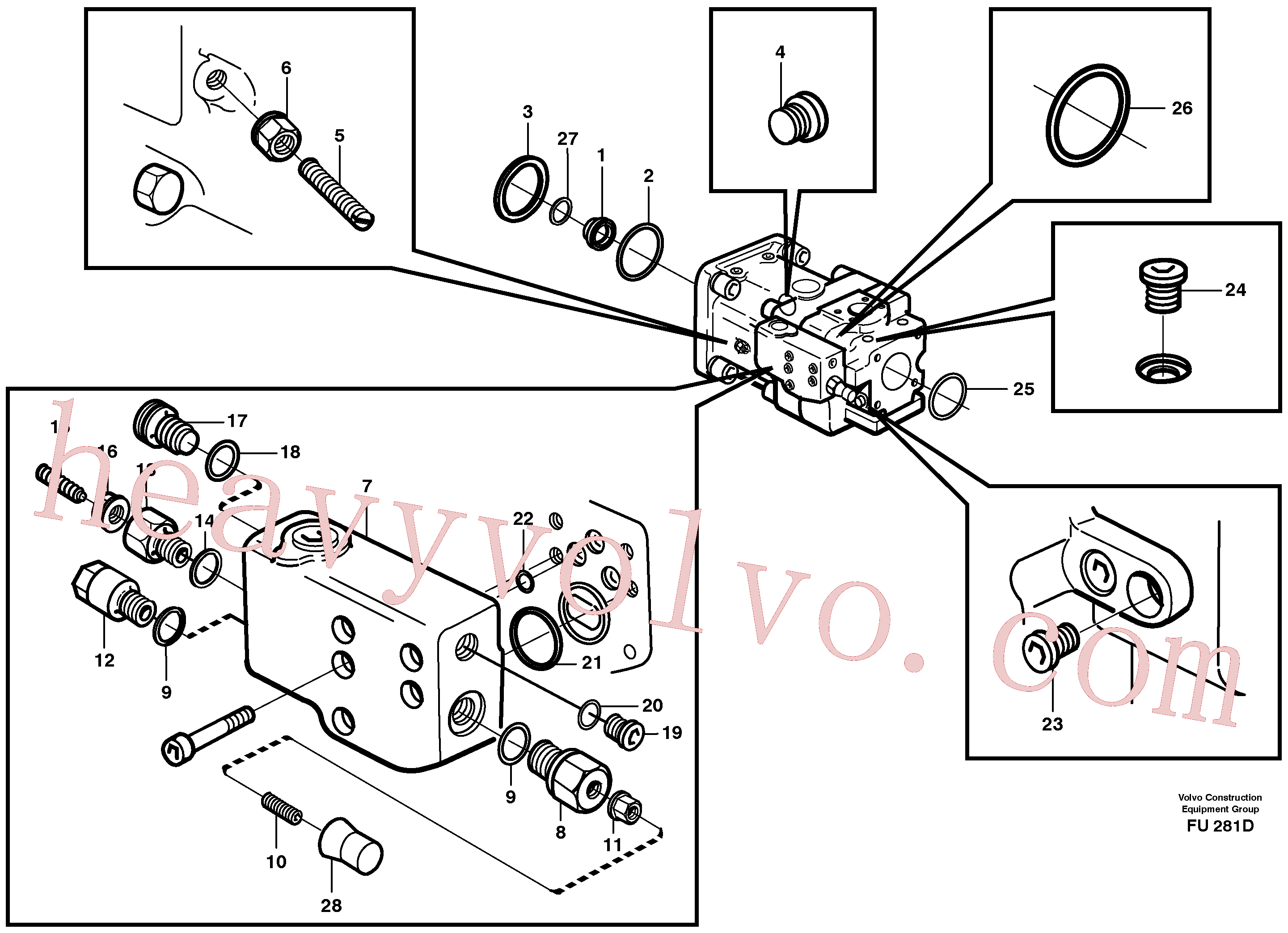 VOE11702670 Plug for Volvo Excavator spare