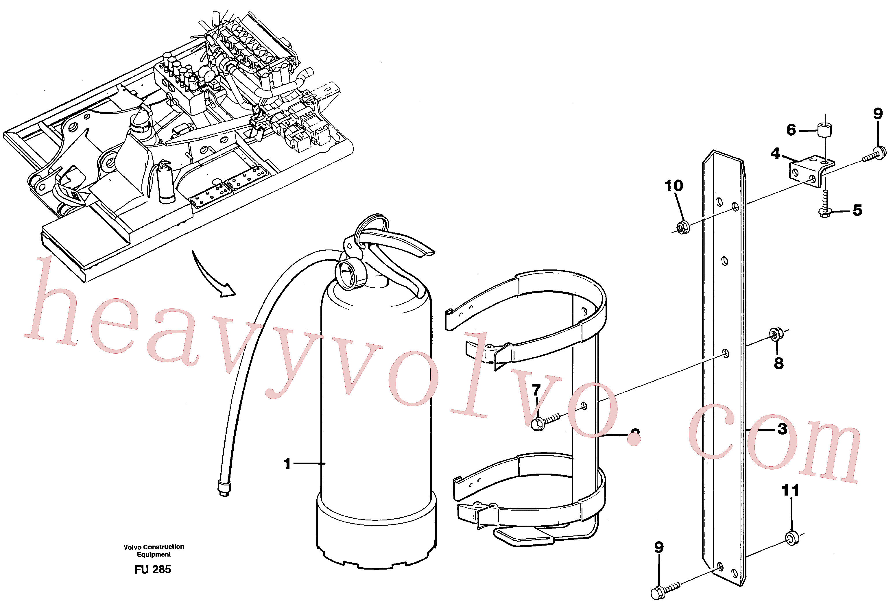 Volvo Assembly VOE11702607 Retaining strap for sale