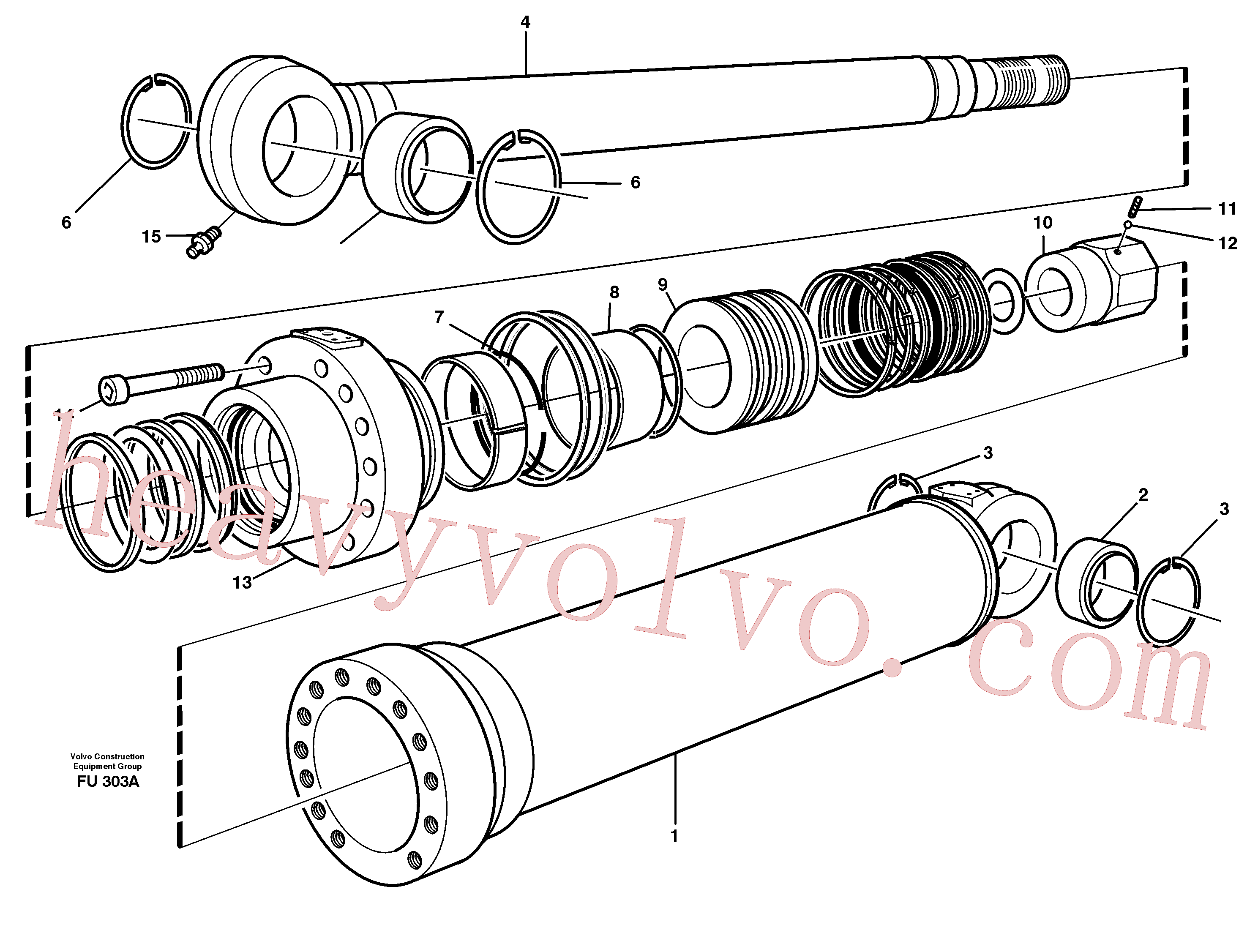 Volvo excavator part VOE14344621 Hydraulic cylinder for sale