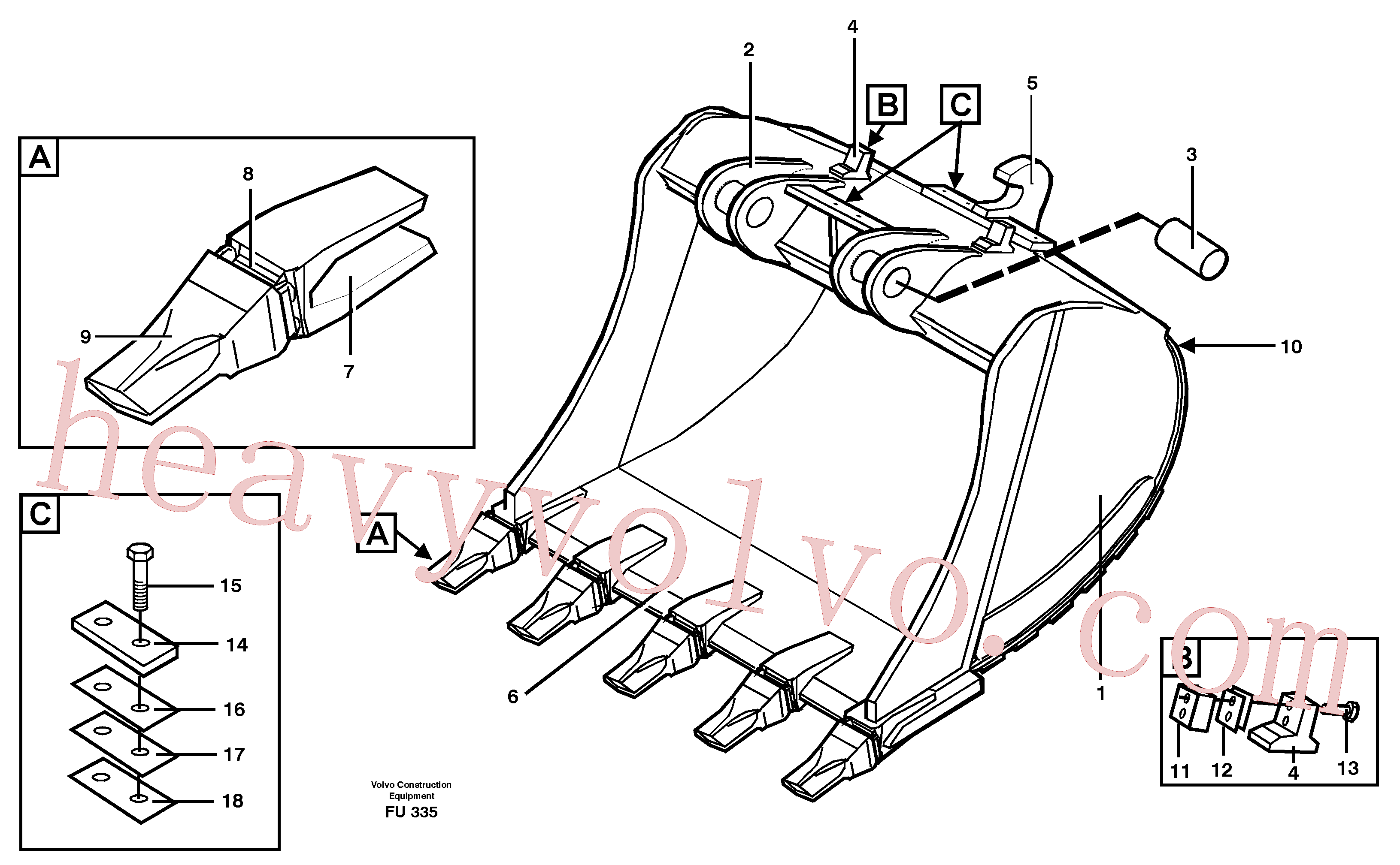 Volvo excavator part VOE14322902 Cutting edge for sale